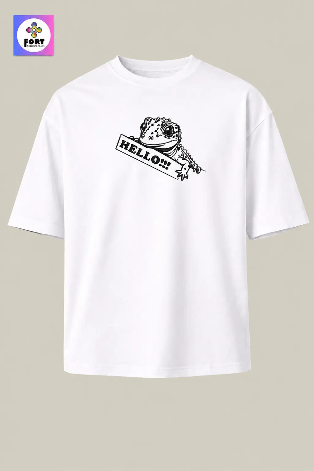 Crazy Embroidery Unisex Oversized T-Shirt (Drop Shoulder) – Lizard
