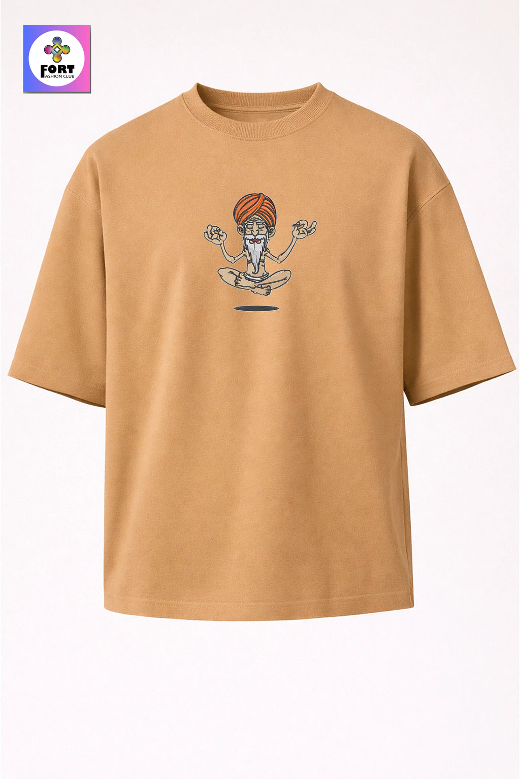 Crazy Embroidery Unisex Oversized T-Shirt (Drop Shoulder) Sb