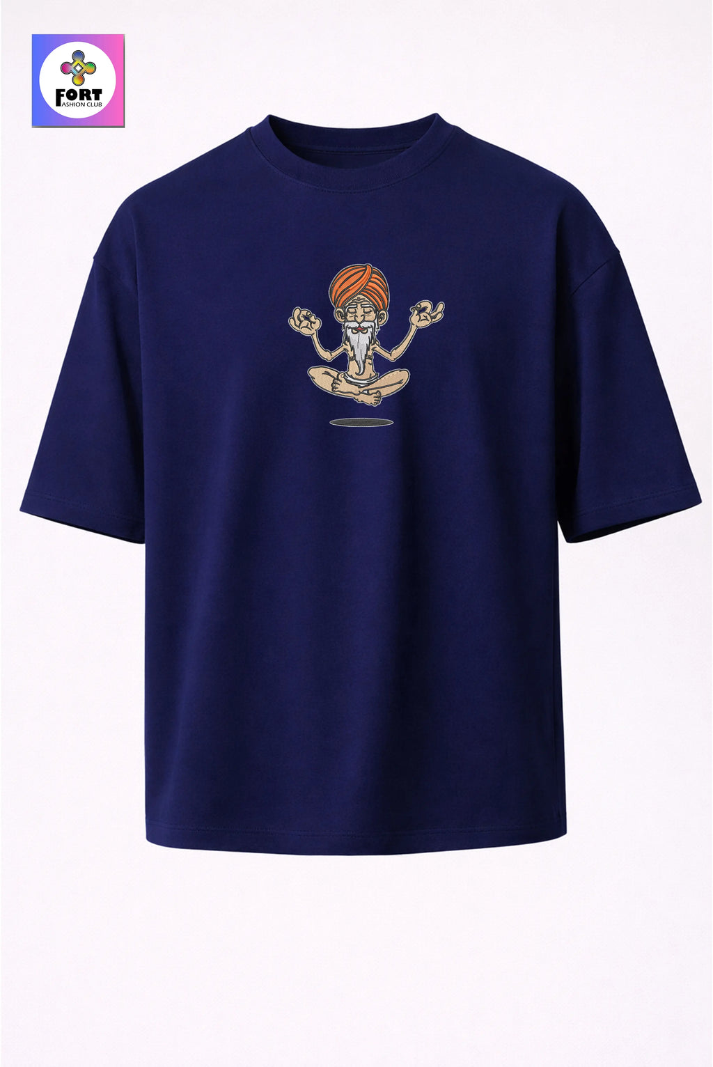 Crazy Embroidery Unisex Oversized T-Shirt (Drop Shoulder) Sb