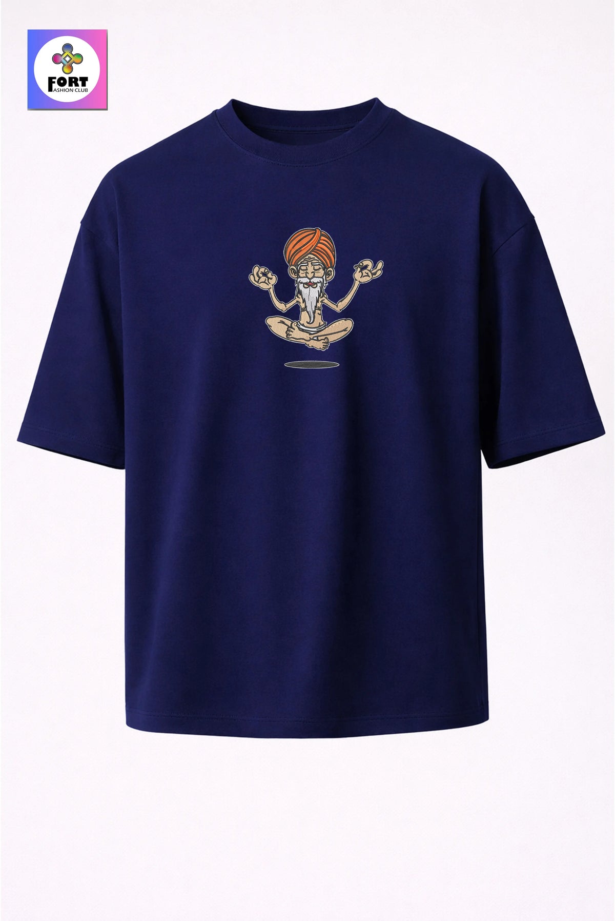 Crazy Embroidery Unisex Oversized T-Shirt (Drop Shoulder) Sb