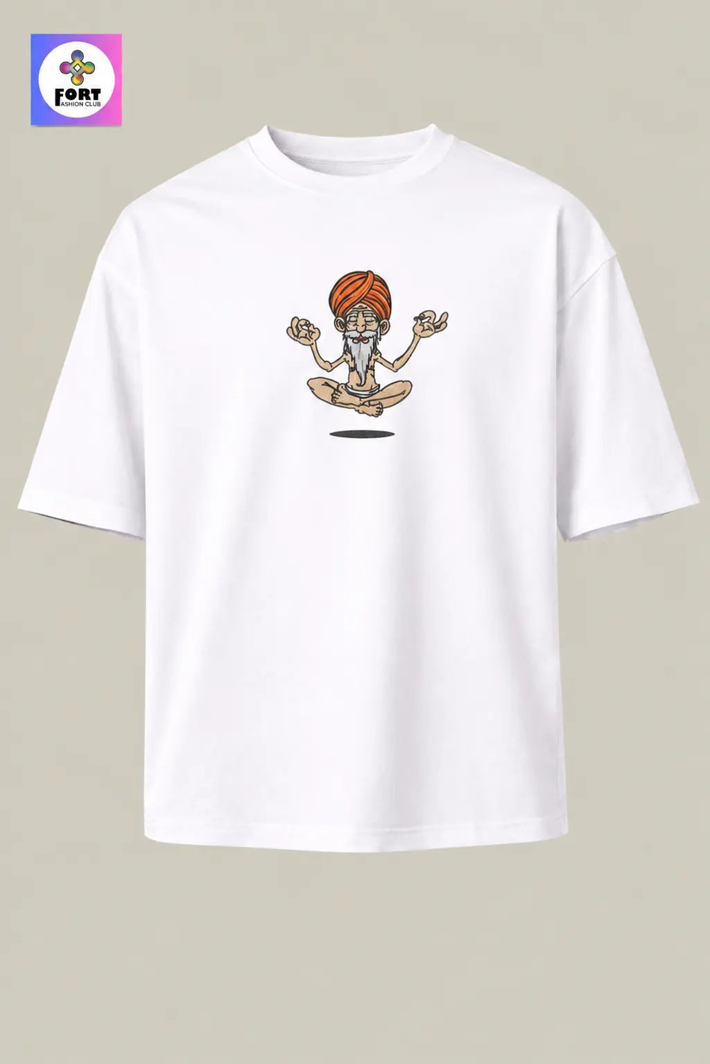 Crazy Embroidery Unisex Oversized T-Shirt (Drop Shoulder) Sb