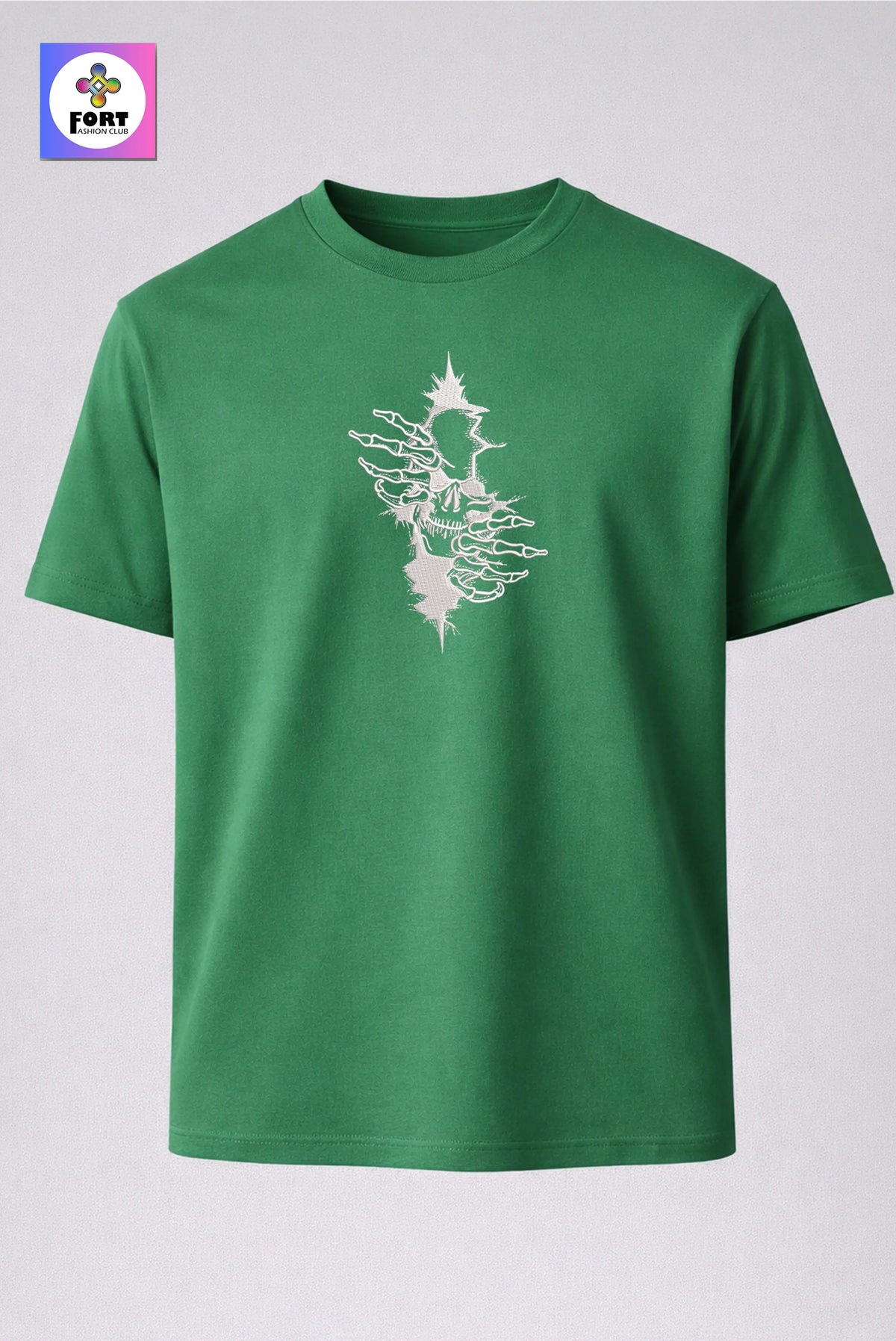 Crazy Embroidery Unisex T-Shirt – Arty Skull