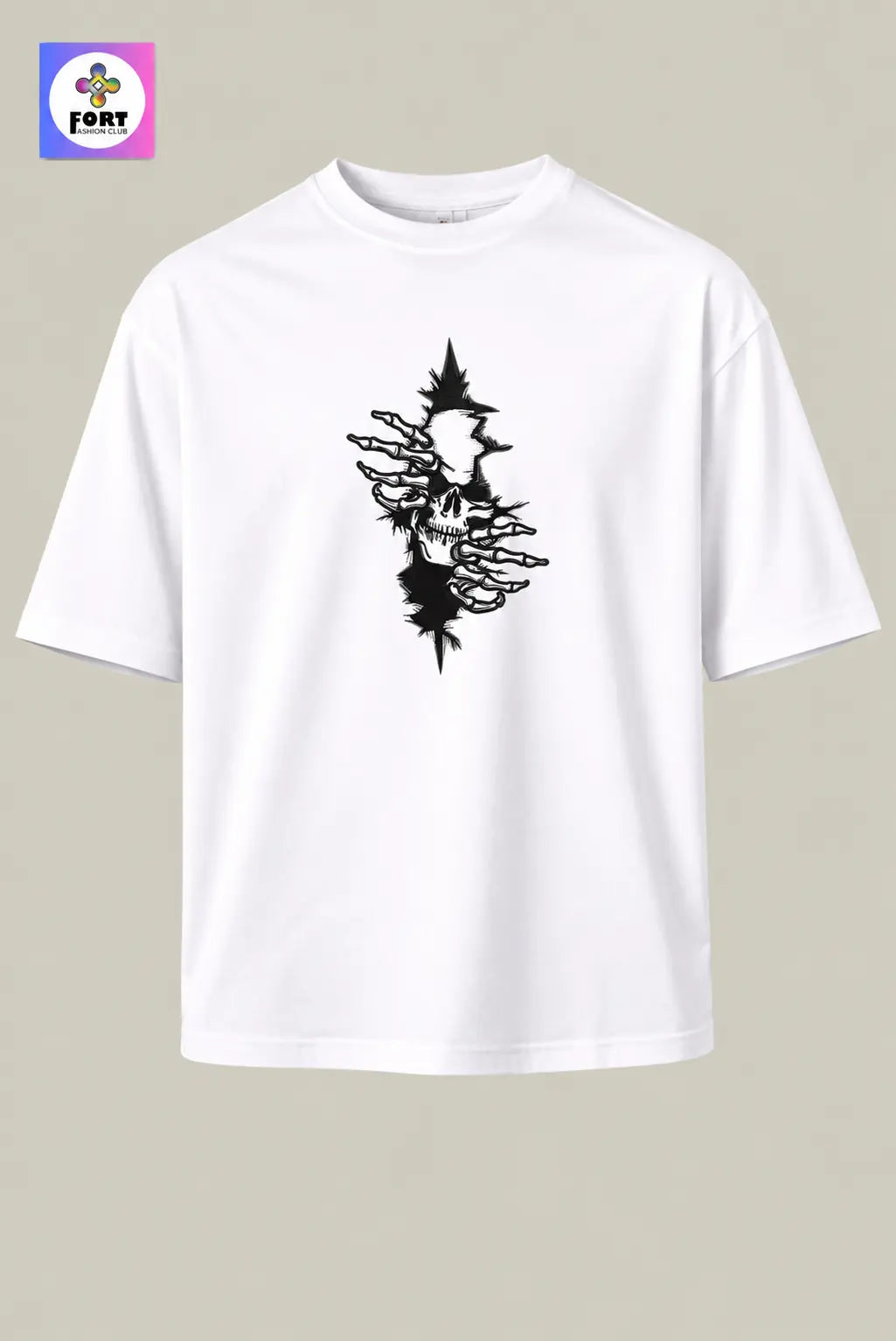 Crazy Embroidery Unisex T-Shirt – Arty Skull