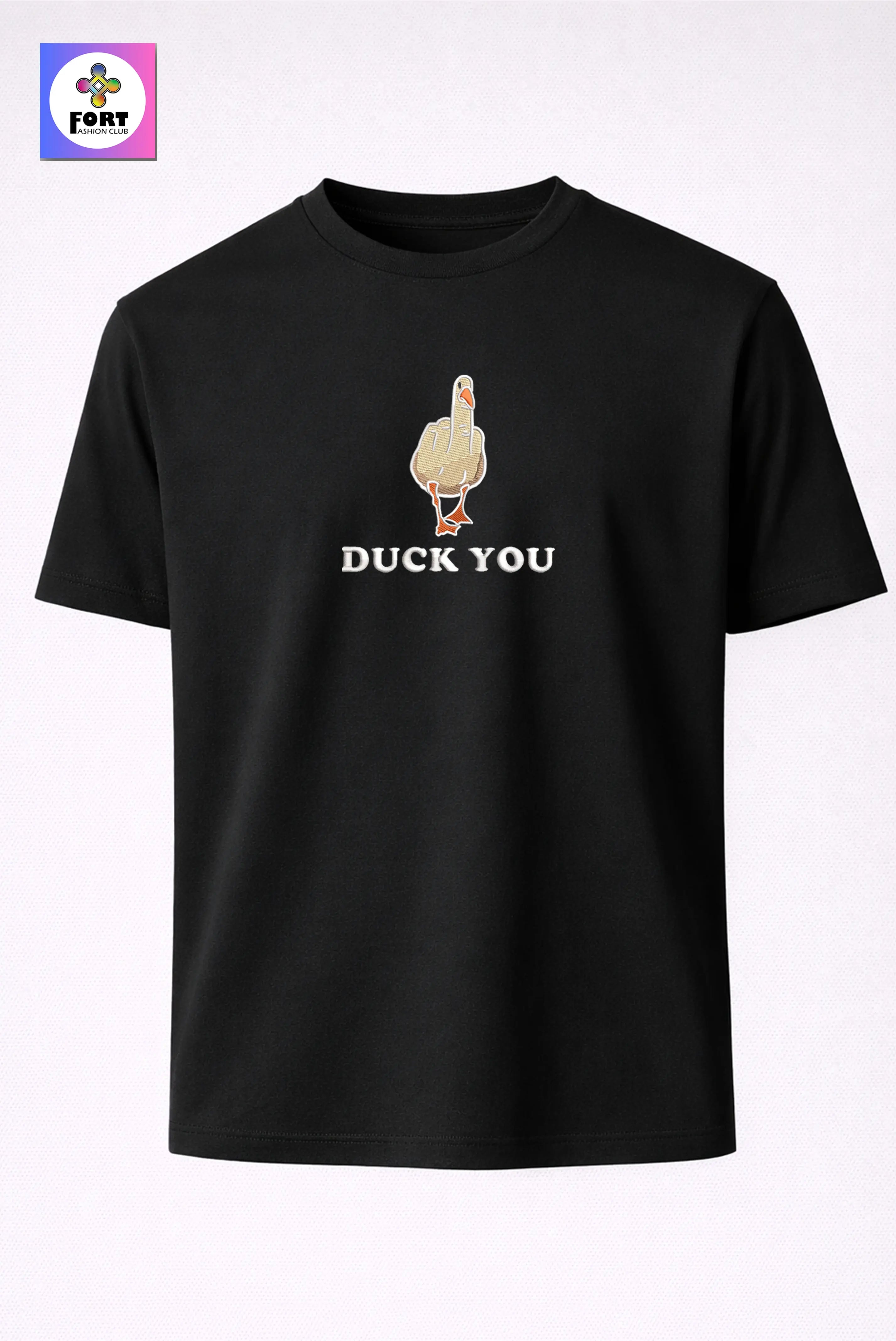 Crazy Embroidery Unisex T-Shirt – Duck