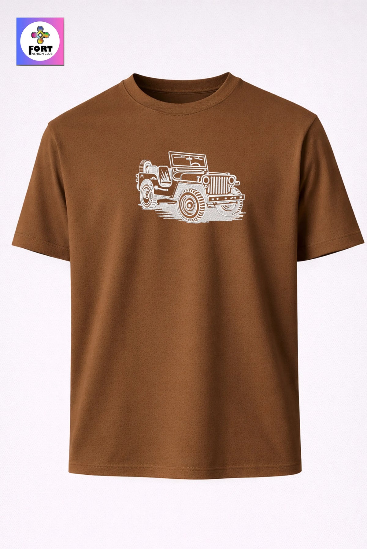 Crazy Embroidery Unisex T-Shirt  – Jeep