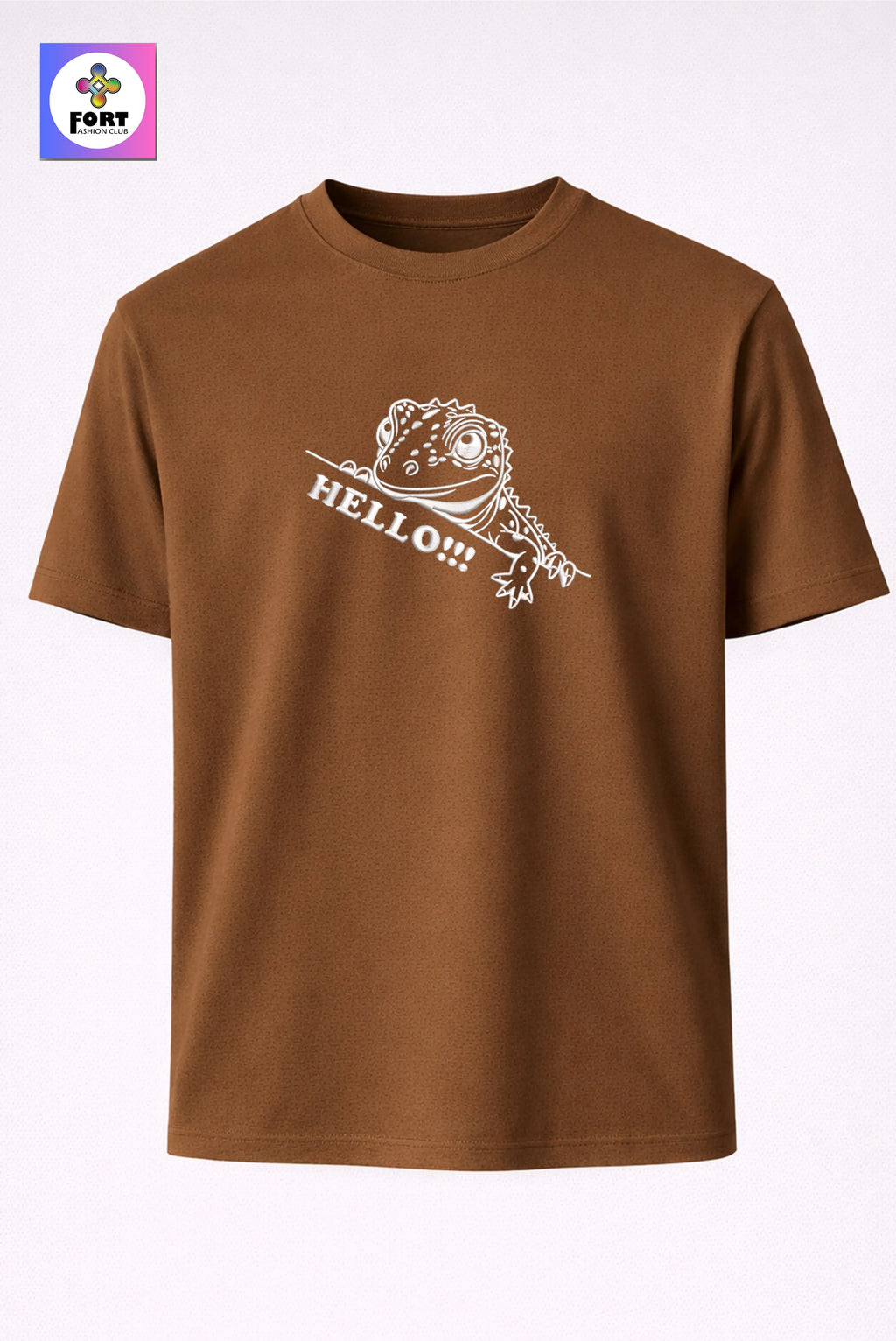 Crazy Embroidery Unisex T-Shirt – Lizard