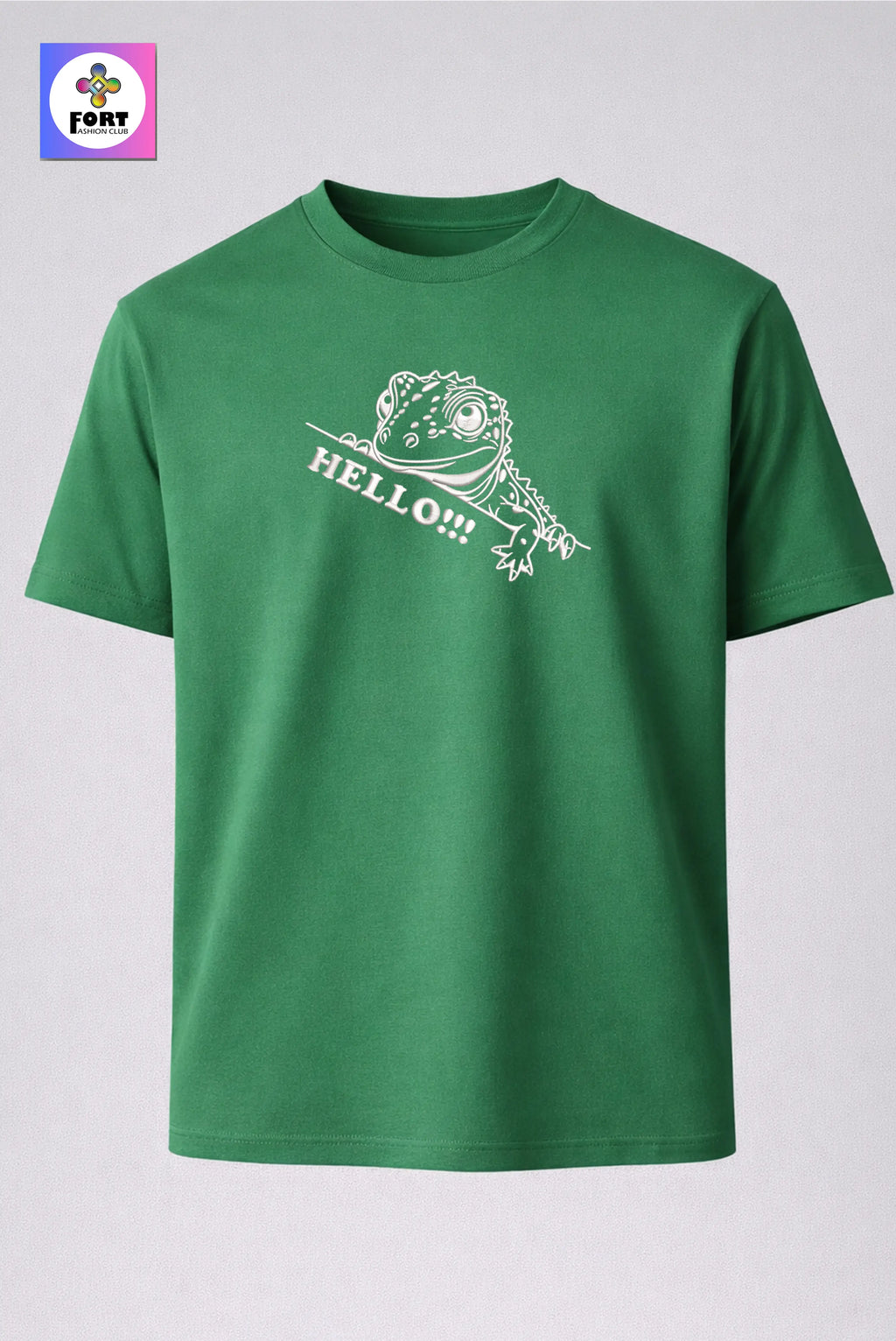 Crazy Embroidery Unisex T-Shirt – Lizard