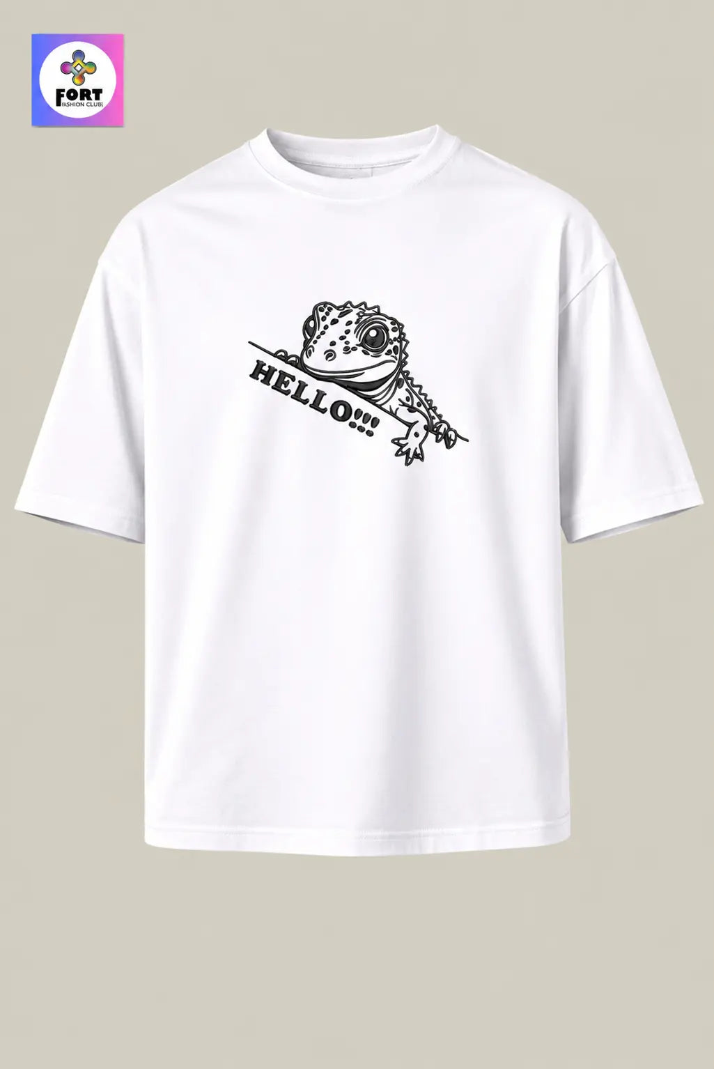 Crazy Embroidery Unisex T-Shirt – Lizard