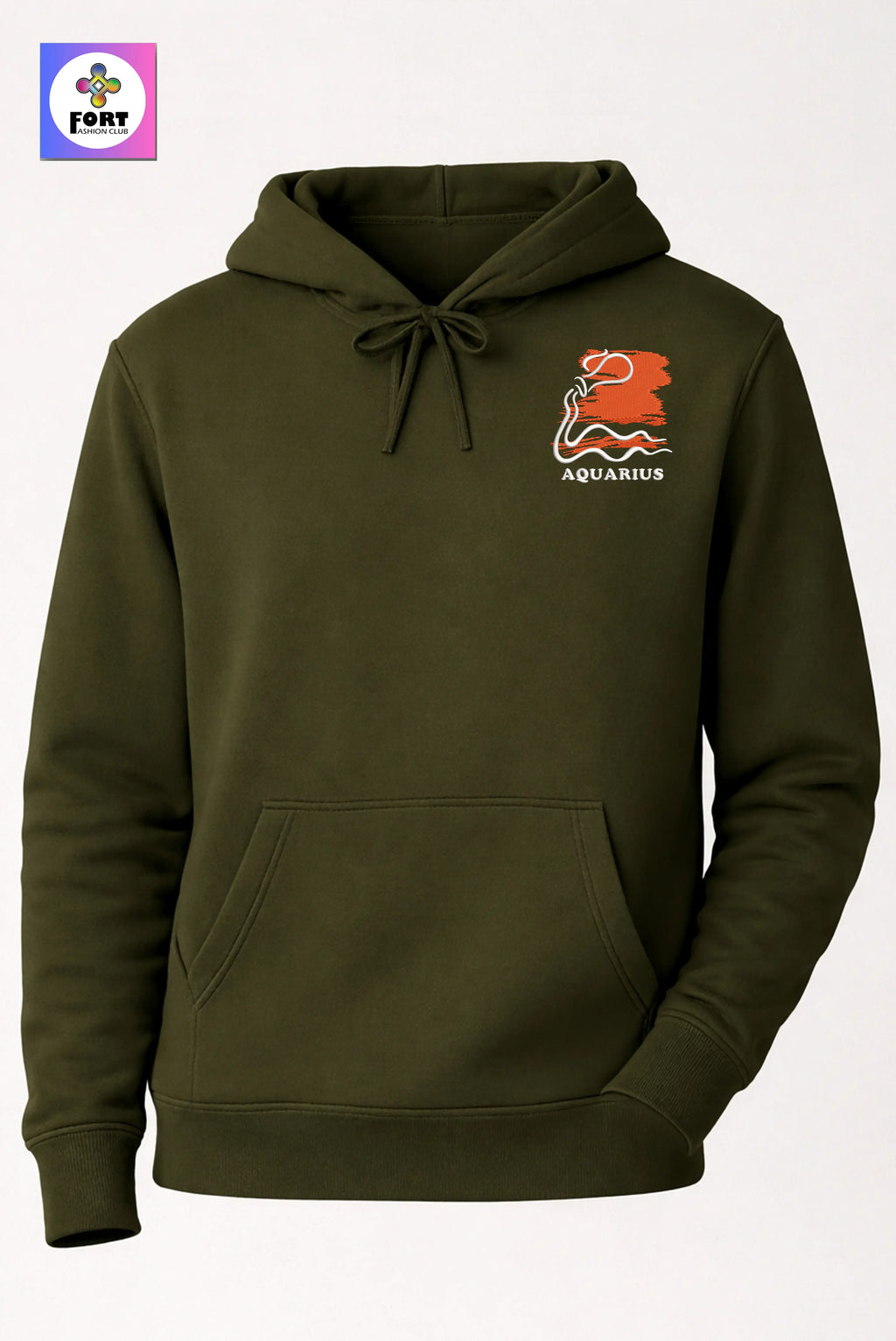 Crazy Embroidery Unisex Hoodie – Aquarius