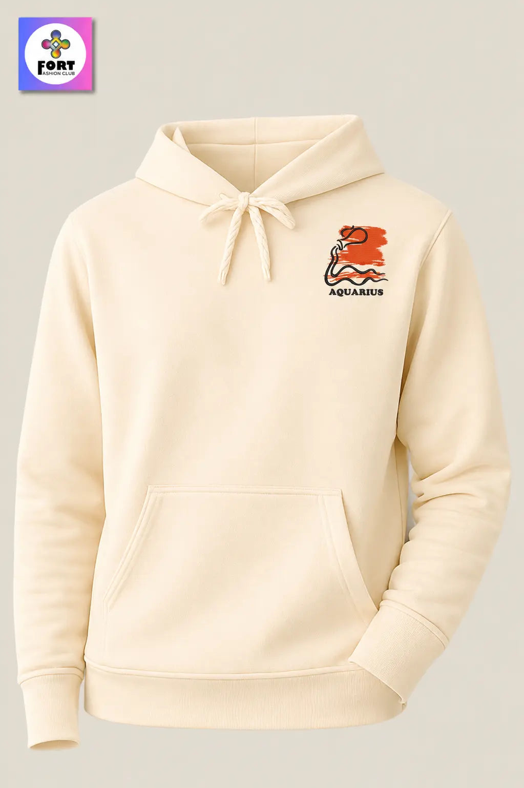 Crazy Embroidery Unisex Hoodie – Aquarius
