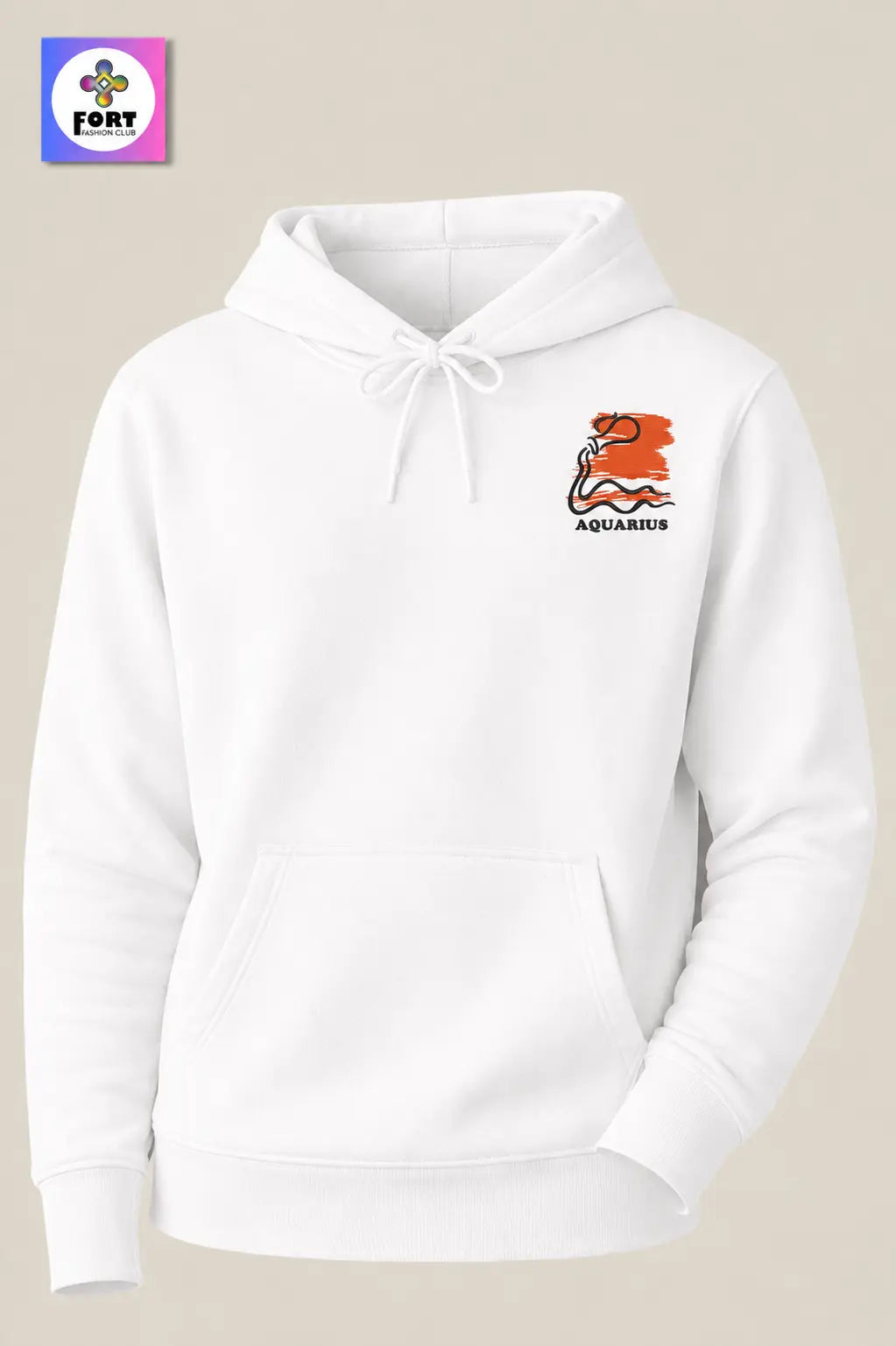 Crazy Embroidery Unisex Hoodie – Aquarius