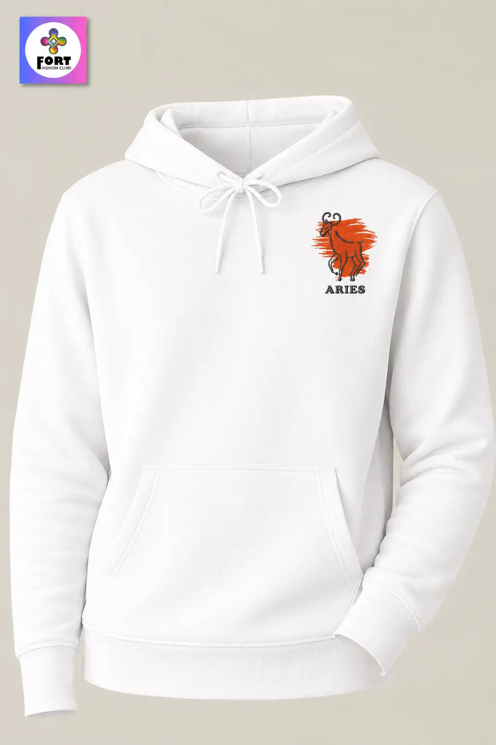 Crazy Embroidery Unisex Hoodie – Aries