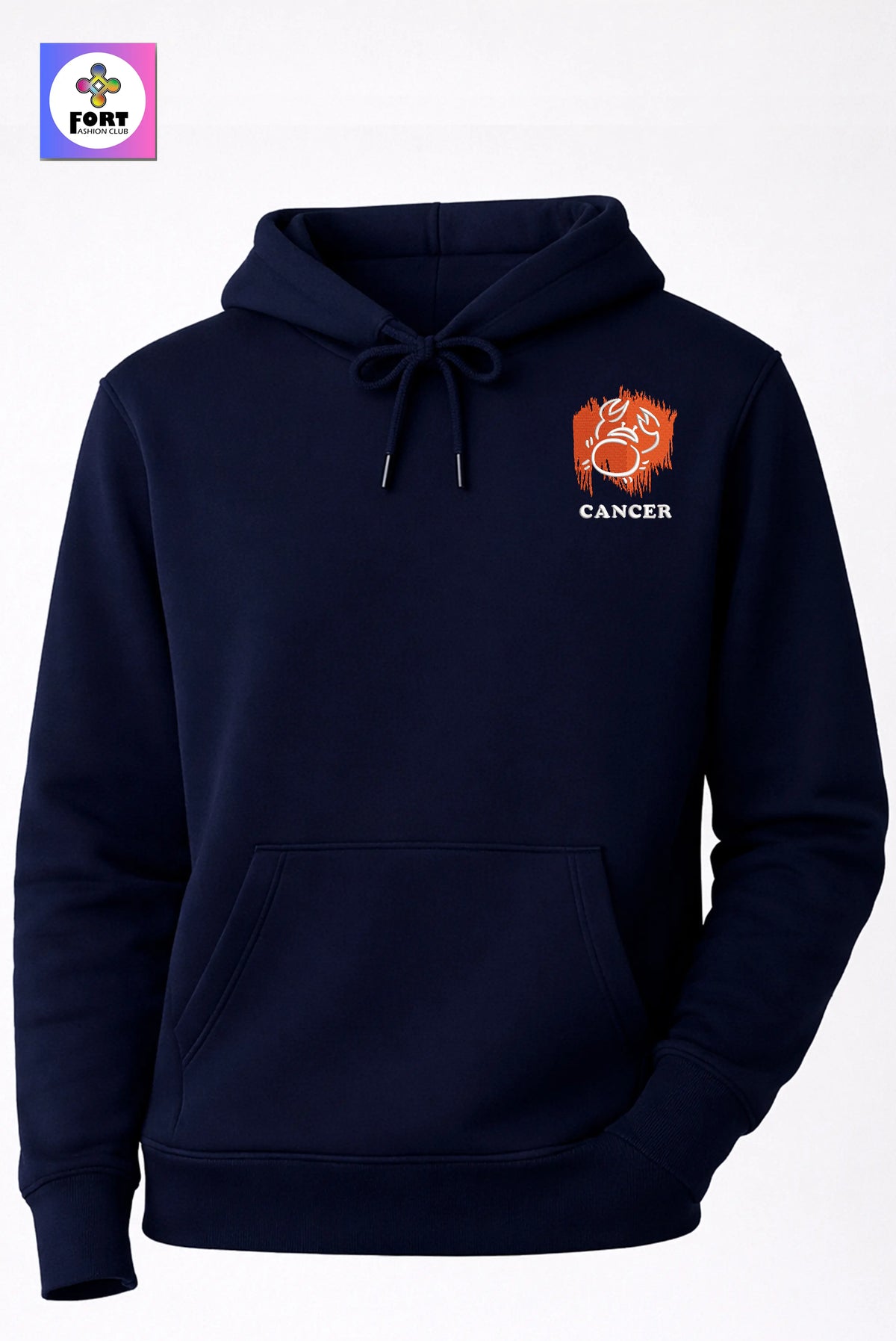 Crazy Embroidery Unisex Hoodie – Cancer