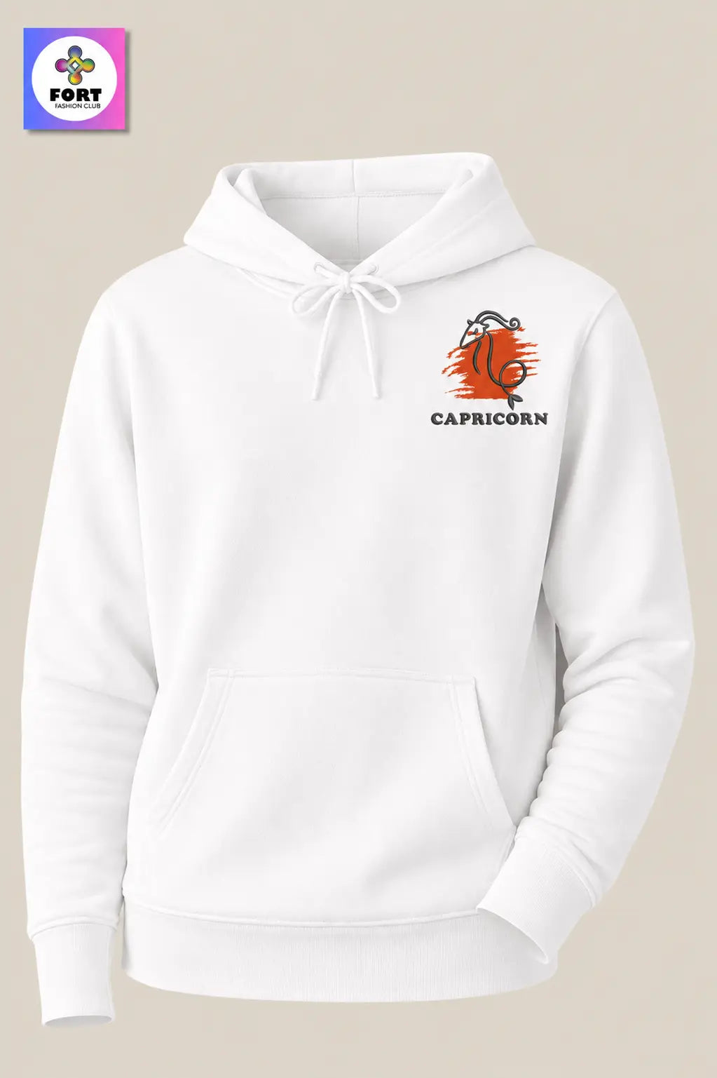 Crazy Embroidery Unisex Hoodie – Capricorn