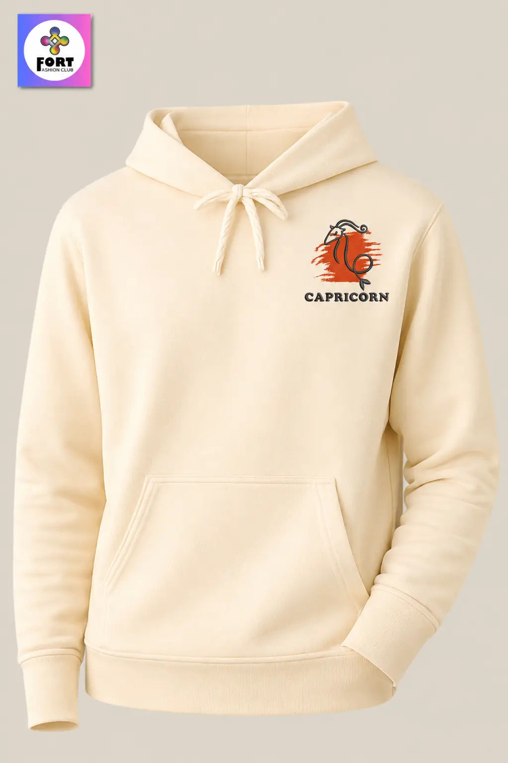 Crazy Embroidery Unisex Hoodie – Capricorn