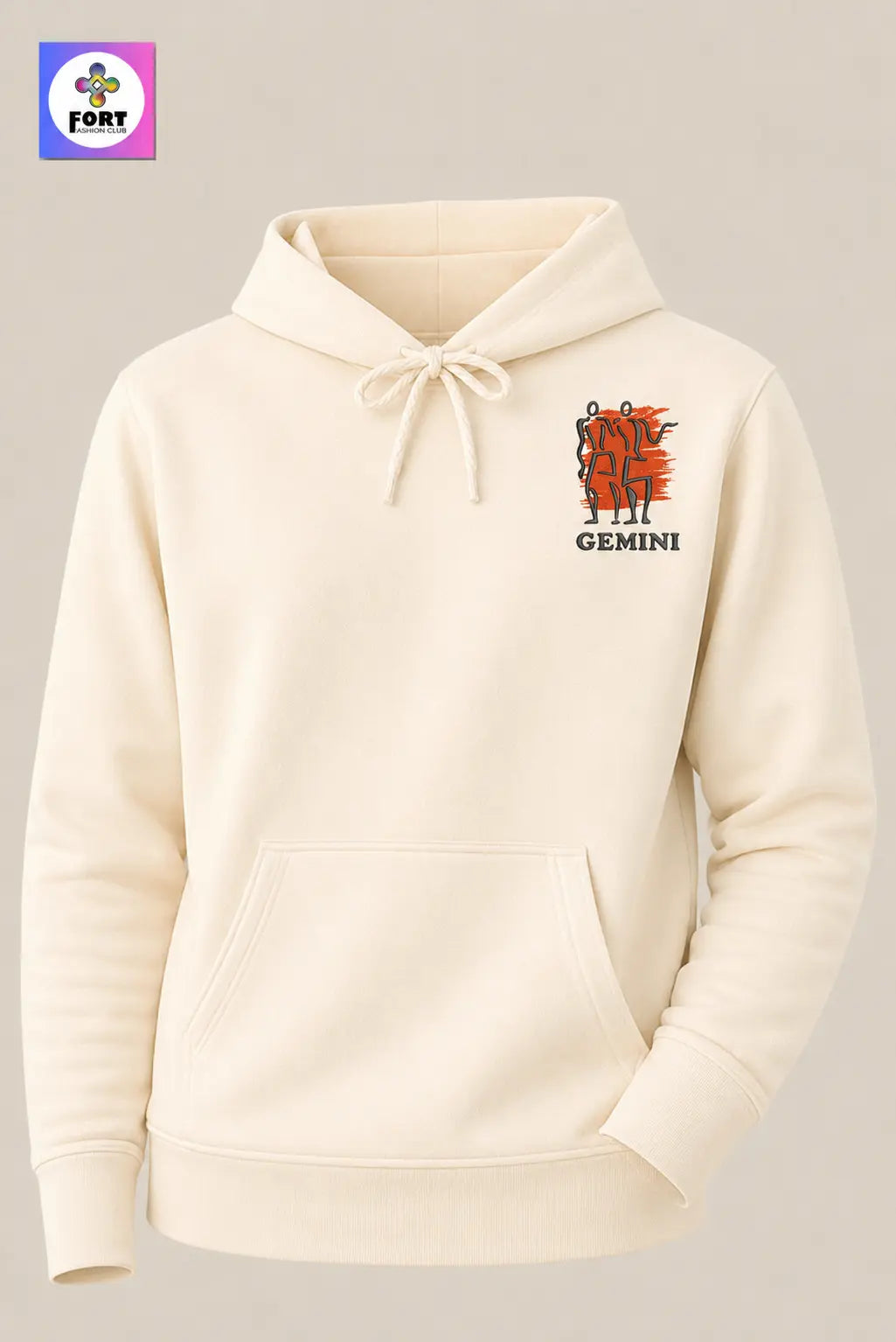 Crazy Embroidery Unisex Hoodie – Gemini