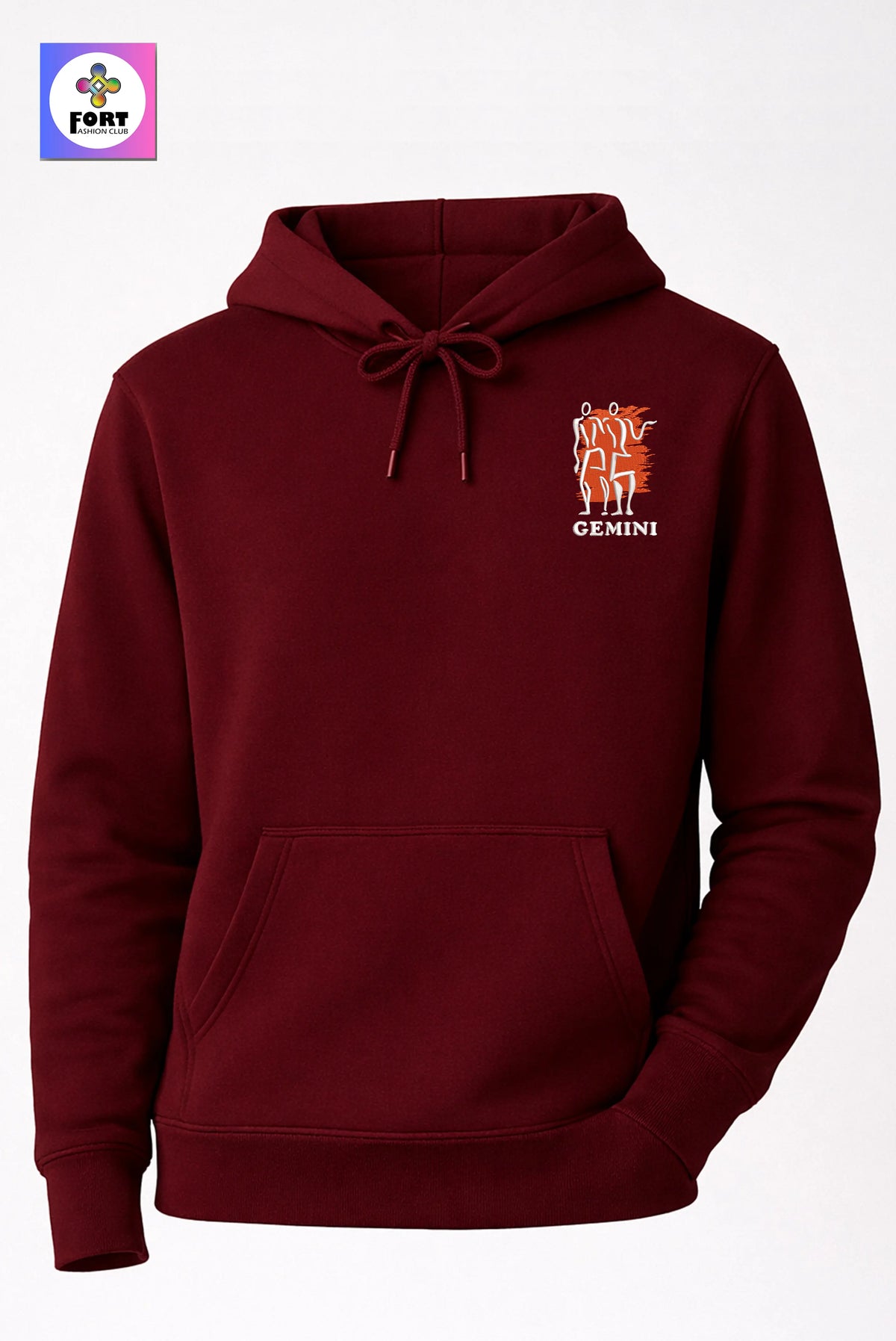 Crazy Embroidery Unisex Hoodie – Gemini
