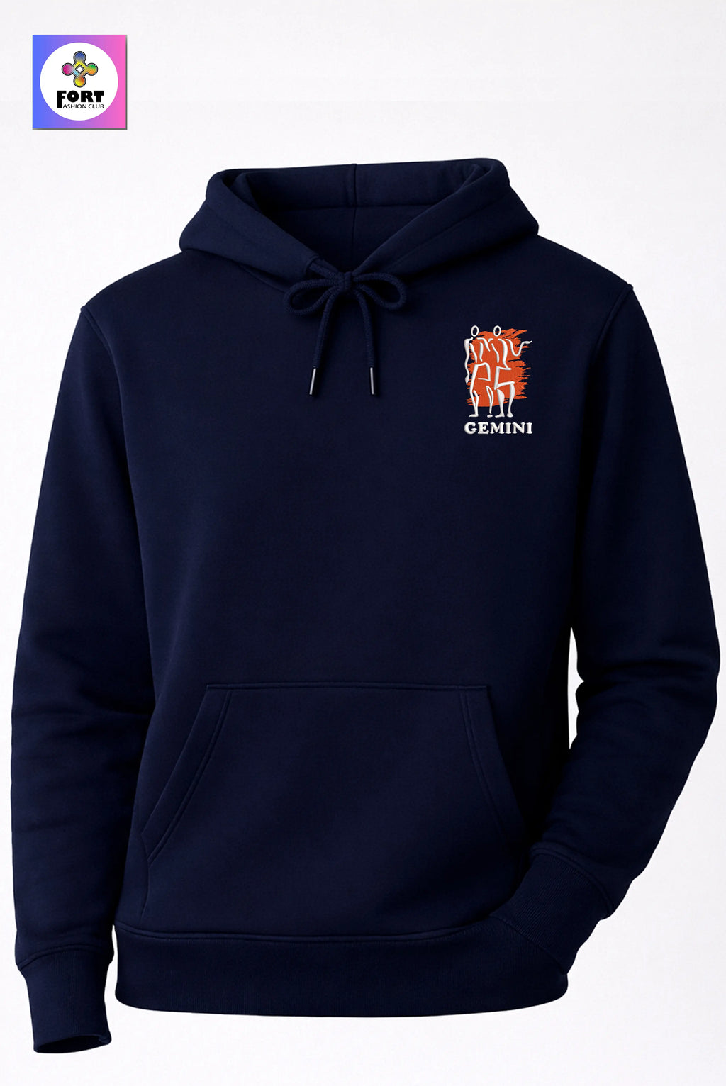 Crazy Embroidery Unisex Hoodie – Gemini