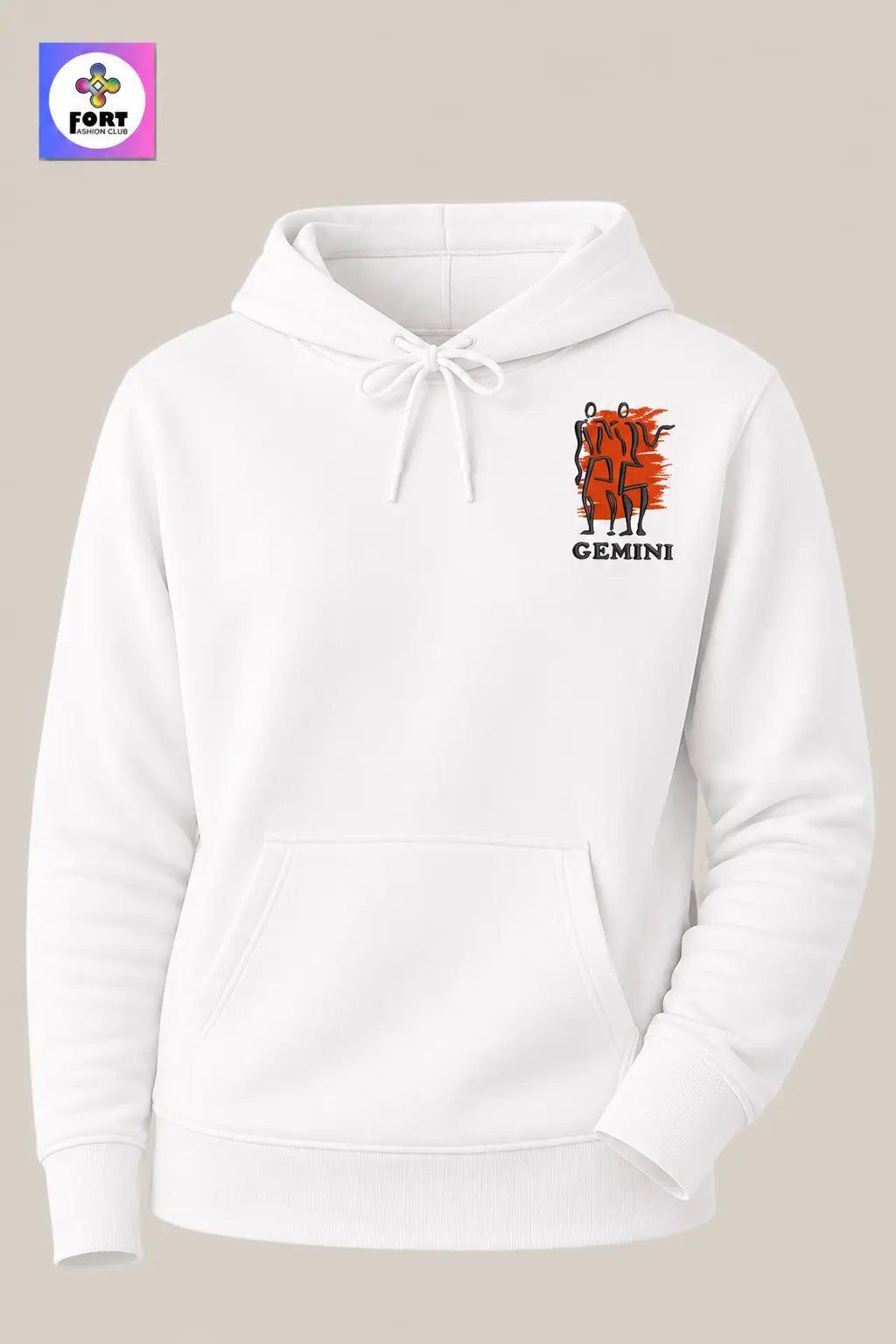 Crazy Embroidery Unisex Hoodie – Gemini