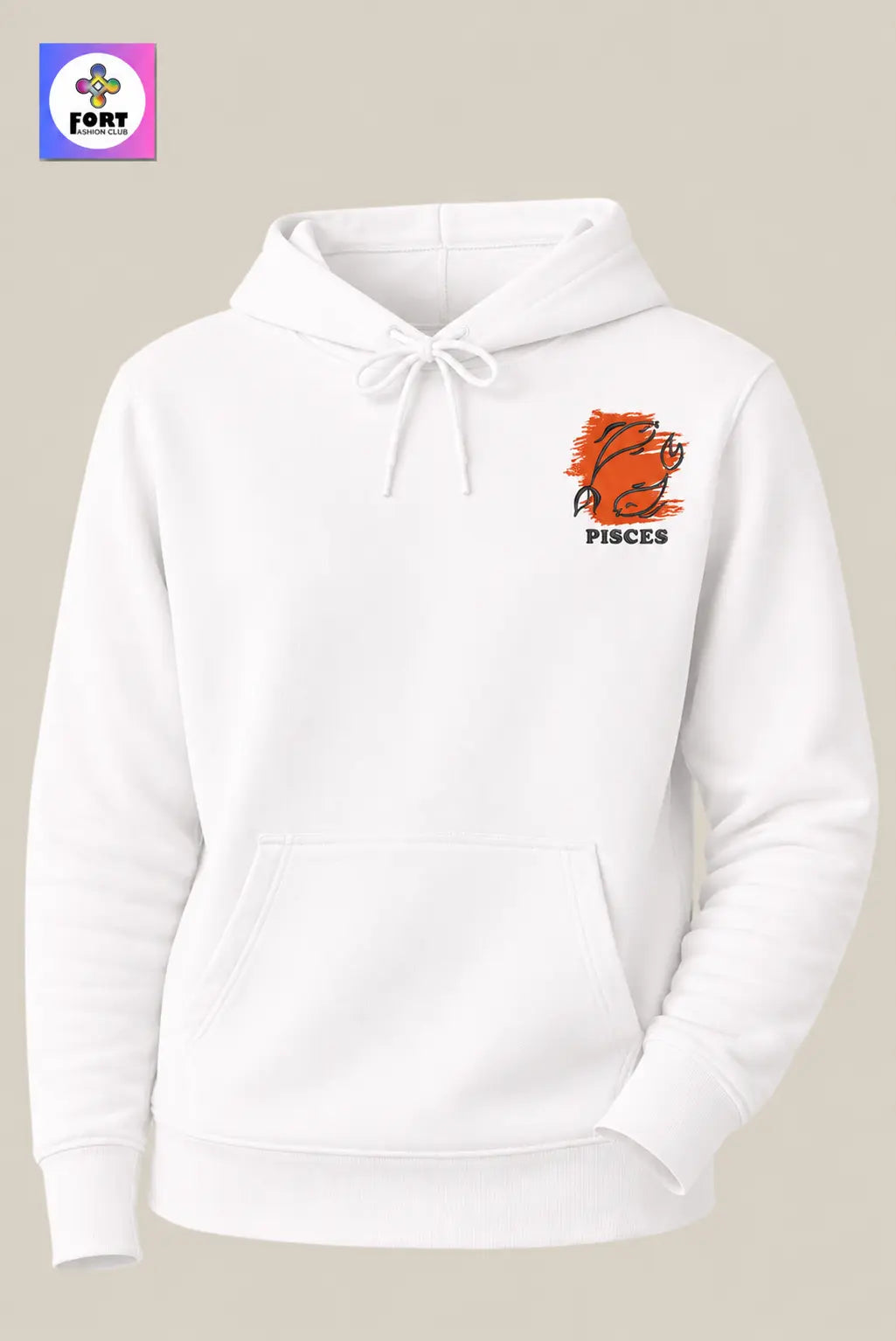 Crazy Embroidery Unisex Hoodie – Pisces