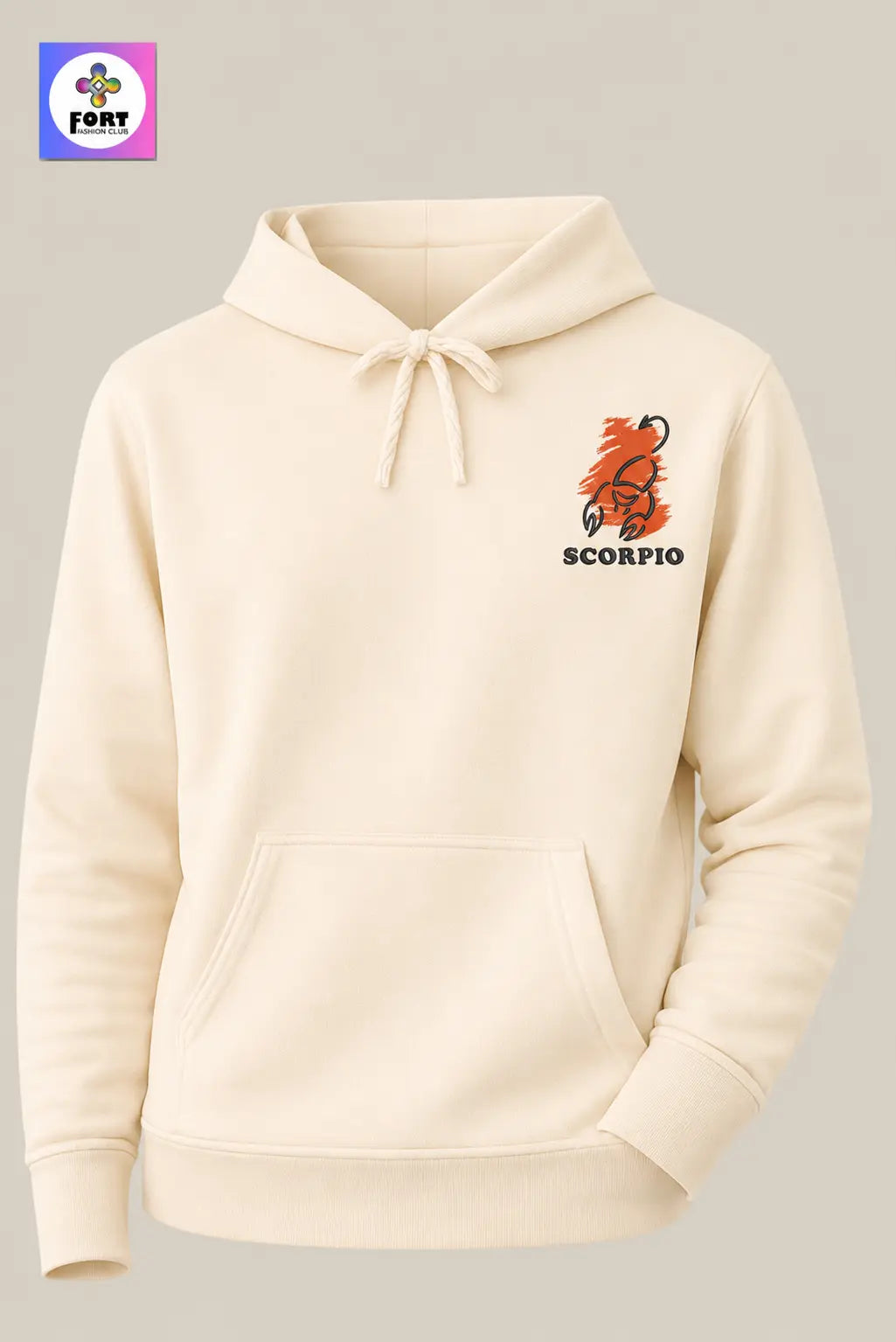 Crazy Embroidery Unisex Hoodie – Scorpio