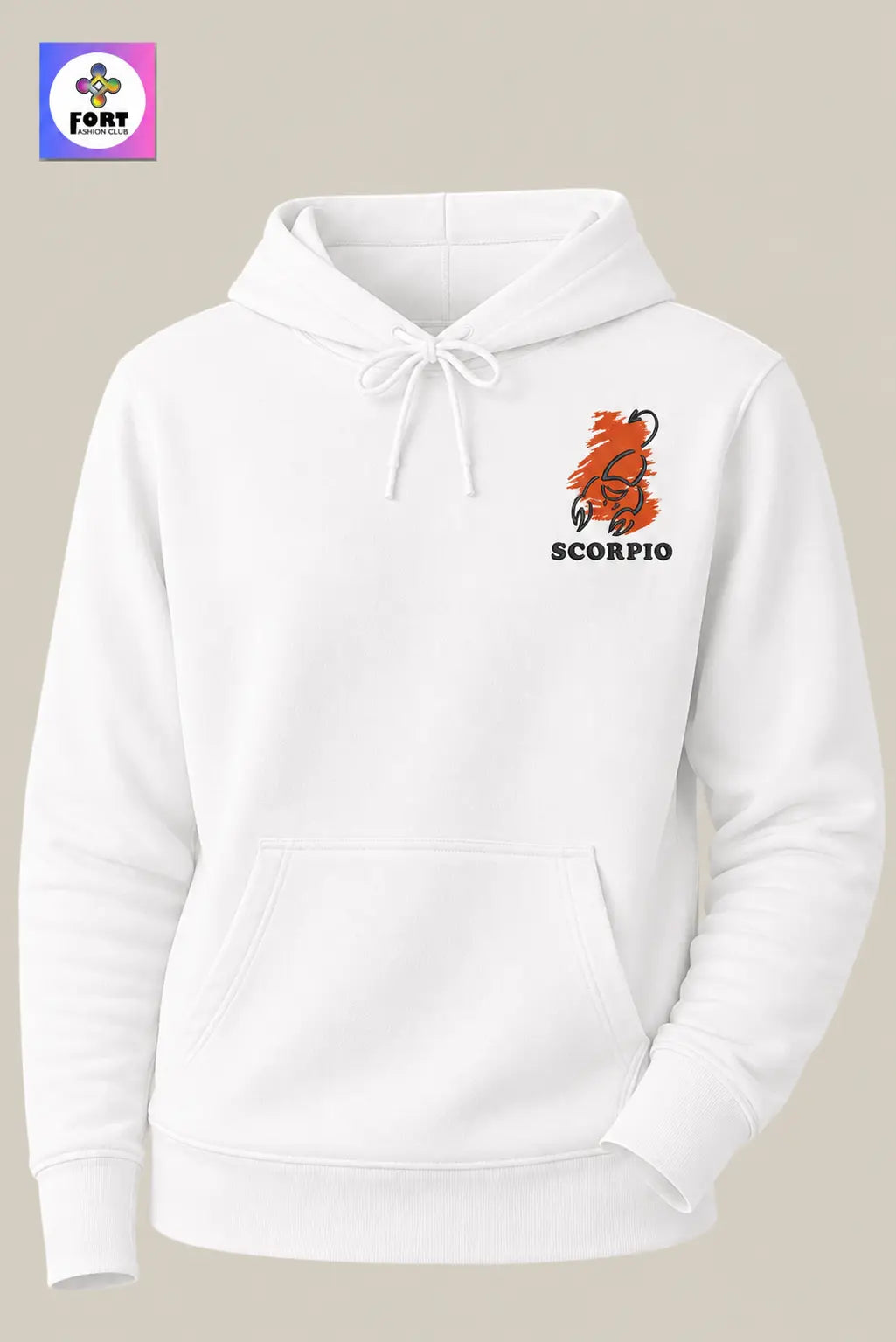 Crazy Embroidery Unisex Hoodie – Scorpio
