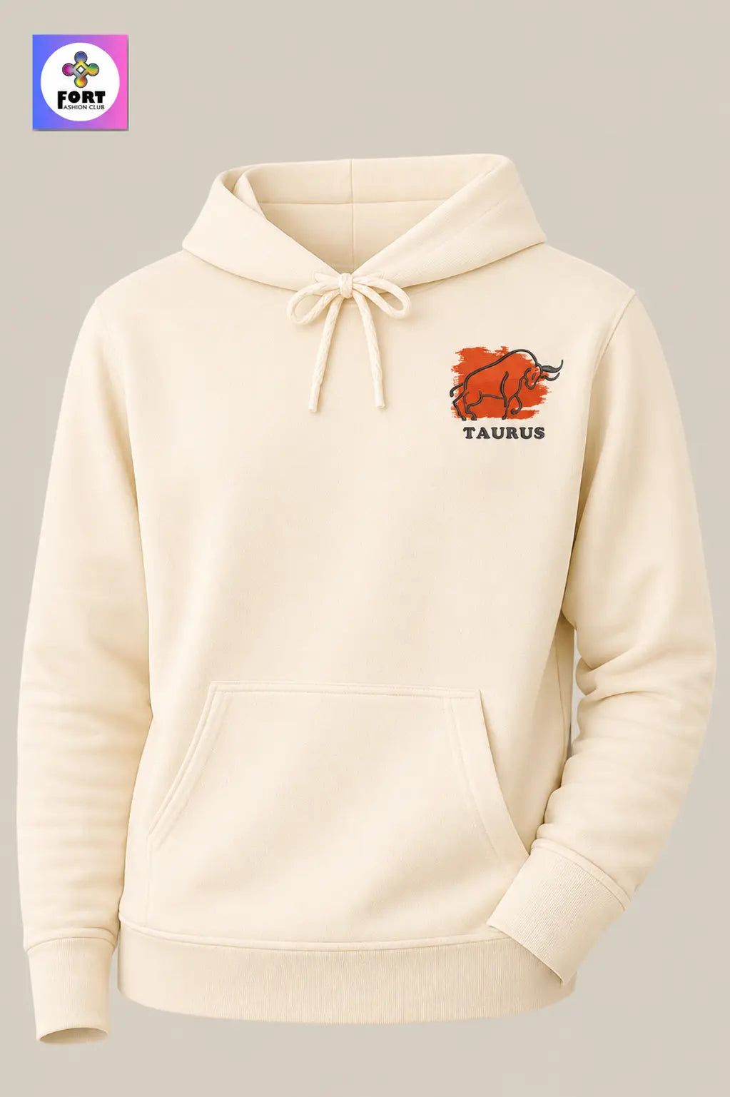Crazy Embroidery Unisex Hoodie – Taurus