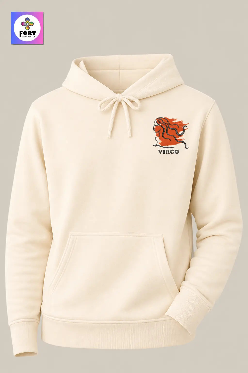 Crazy Embroidery Unisex Hoodie – Virgo