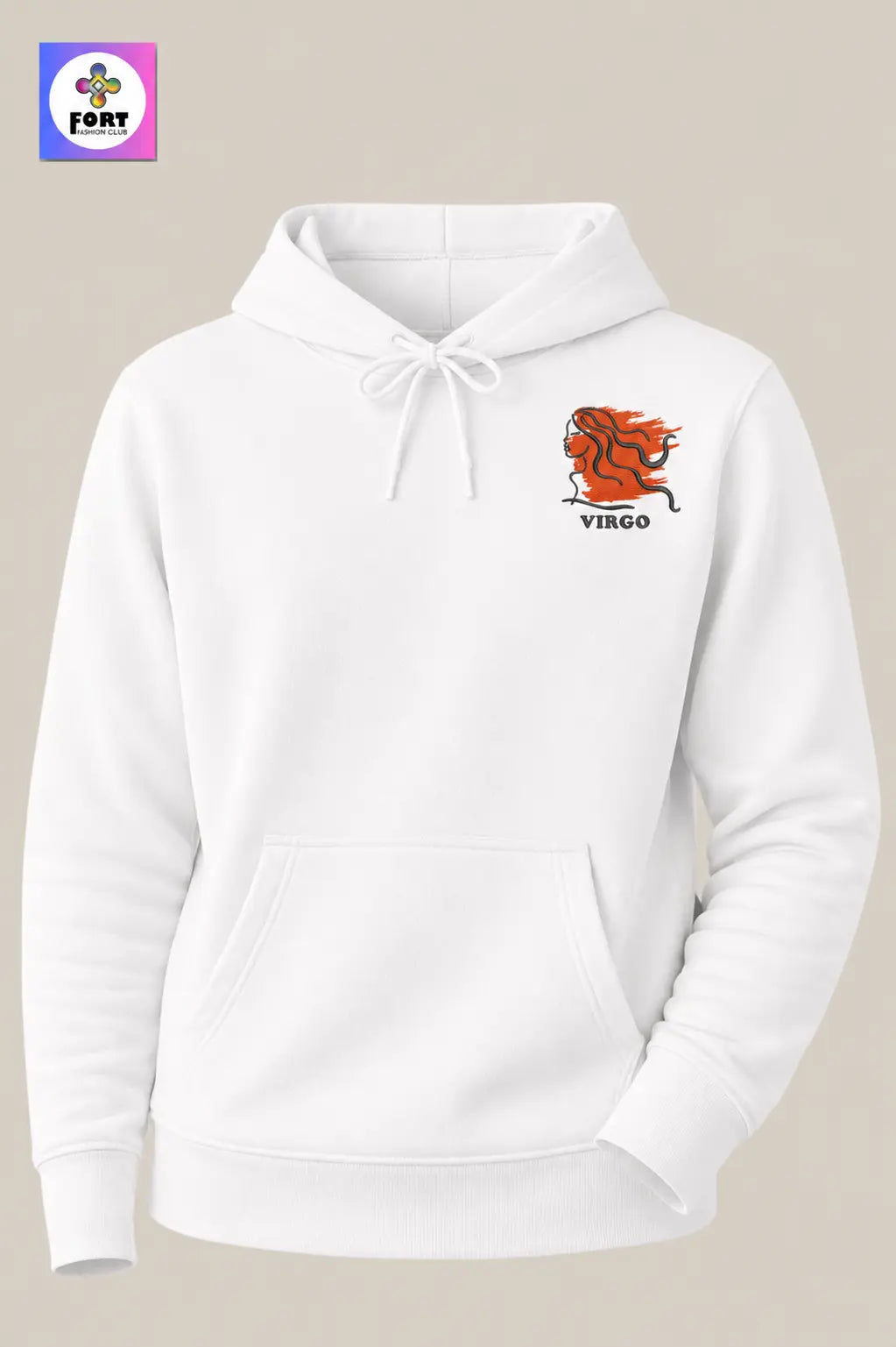 Crazy Embroidery Unisex Hoodie – Virgo
