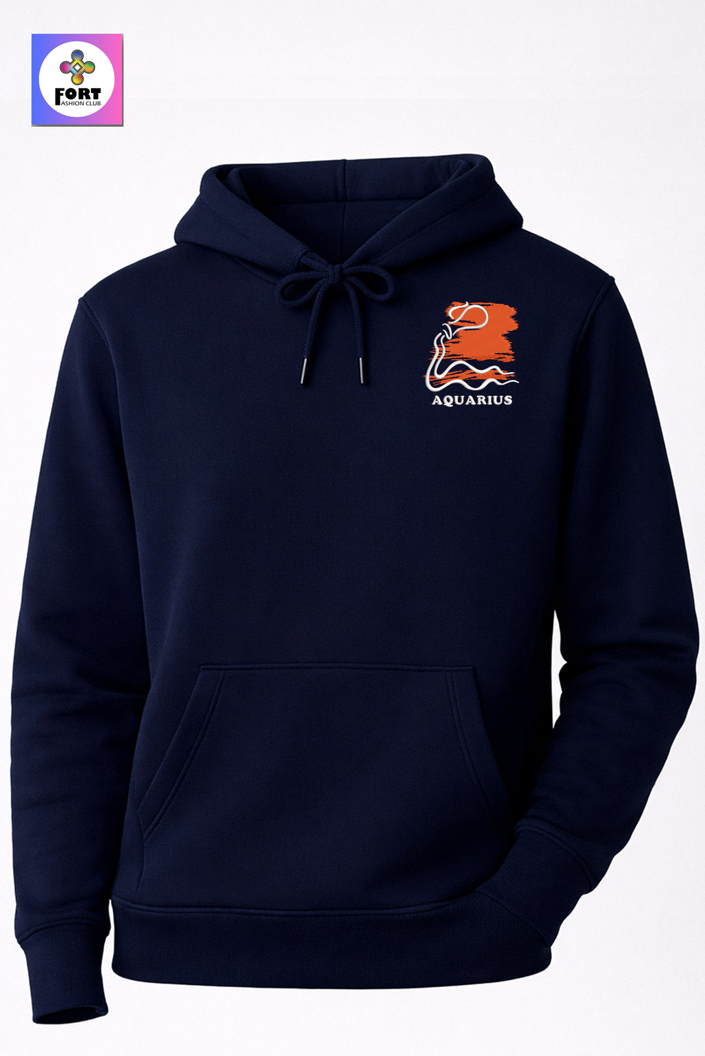 Crazy Embroidery Unisex Hoodie – Aquarius