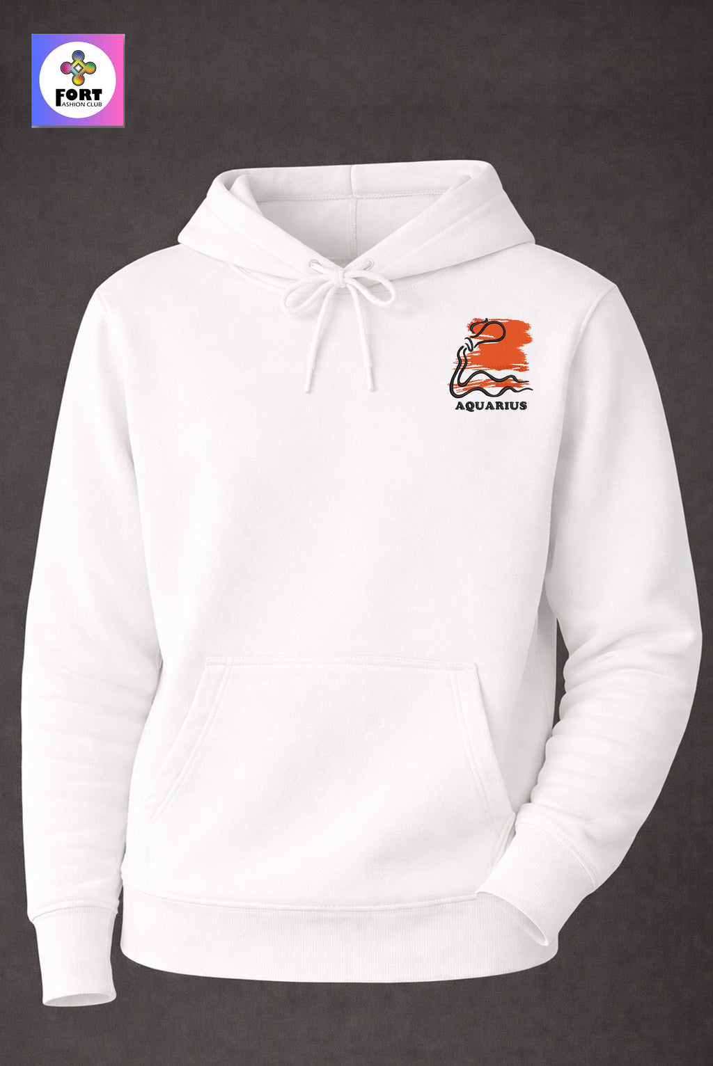 Crazy Embroidery Unisex Hoodie – Aquarius