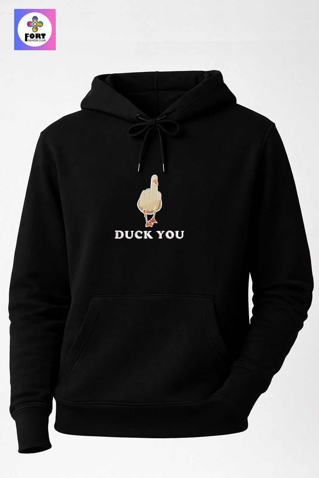 Crazy Embroidery Unisex Hoodie – Duck