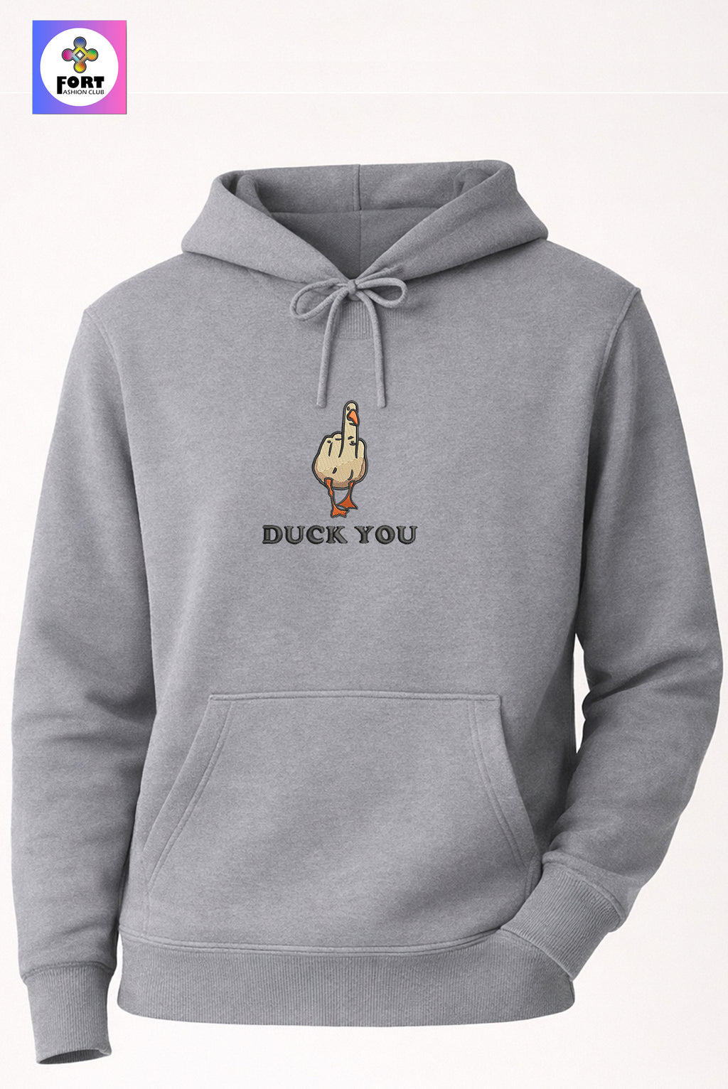 Crazy Embroidery Unisex Hoodie – Duck