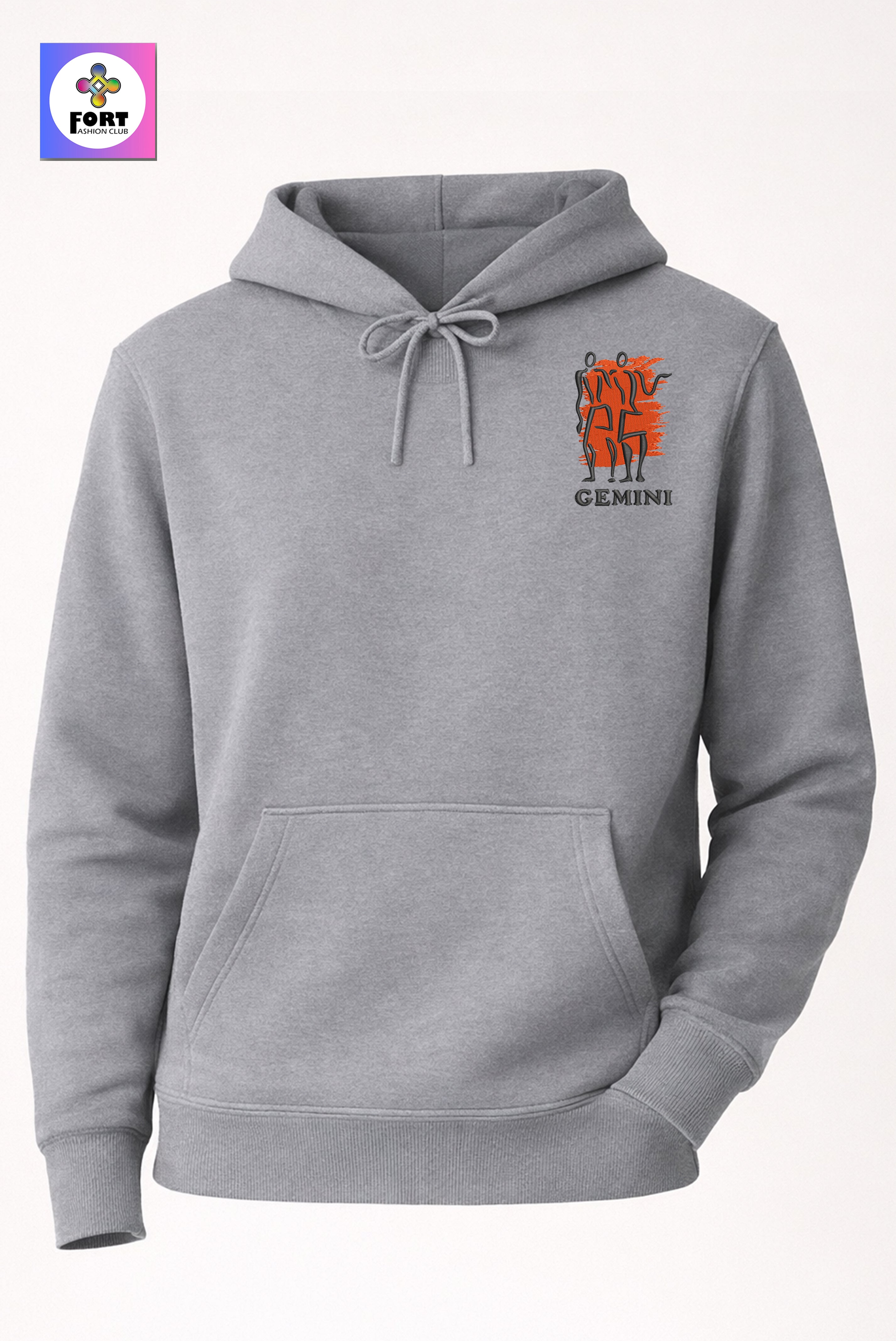 Crazy Embroidery Unisex Hoodie – Gemini