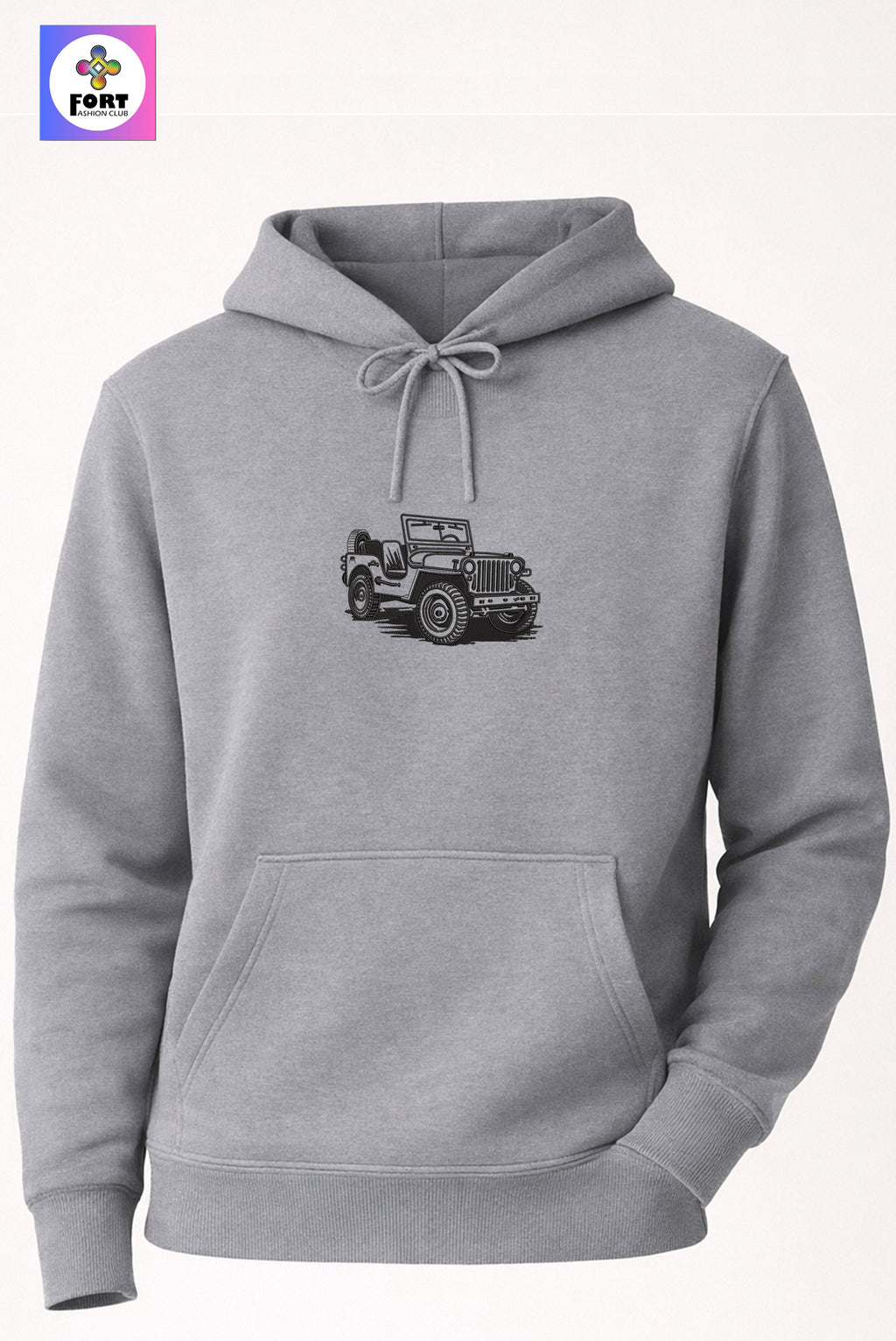 Crazy Embroidery Unisex Hoodie – Jeep