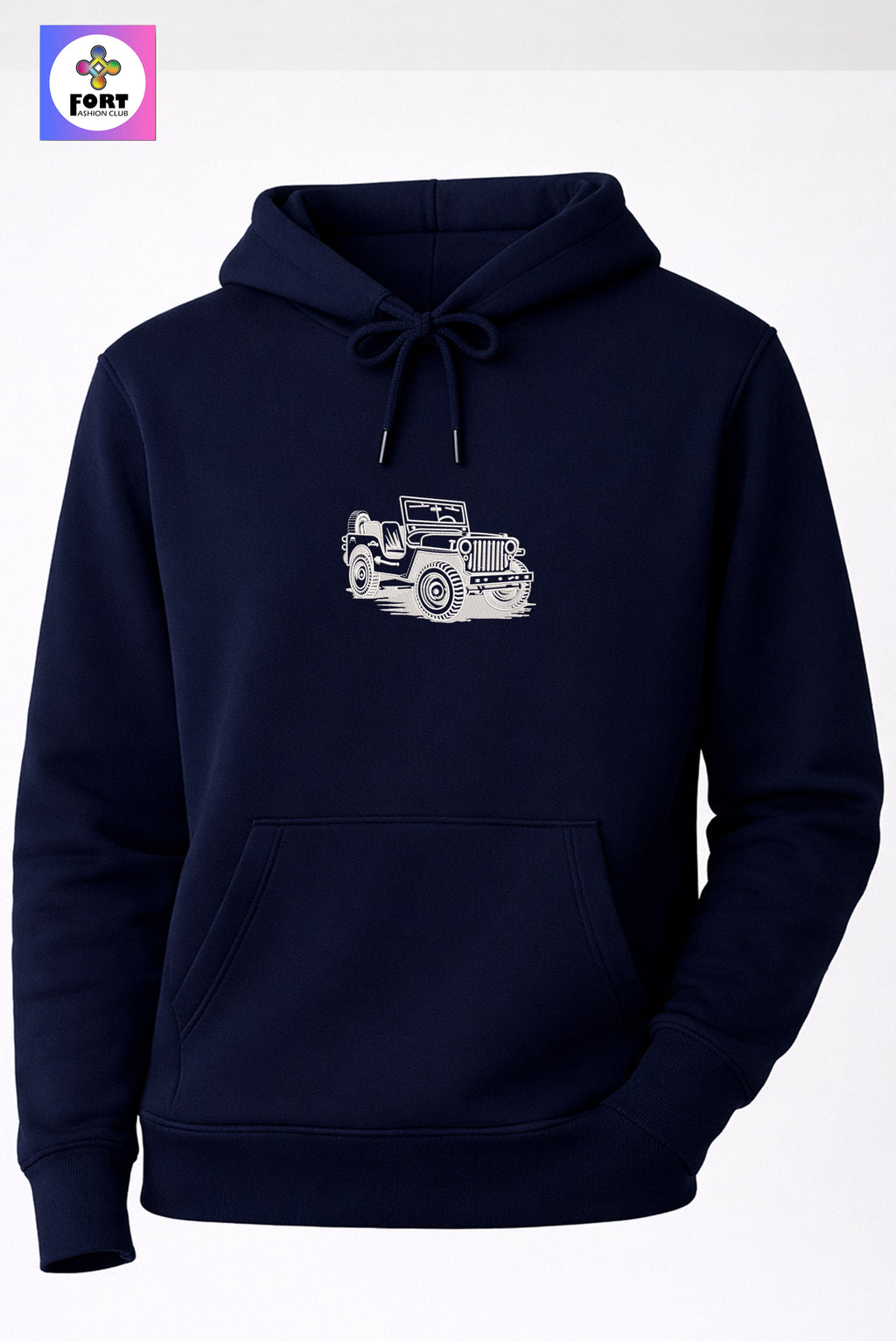 Crazy Embroidery Unisex Hoodie – Jeep
