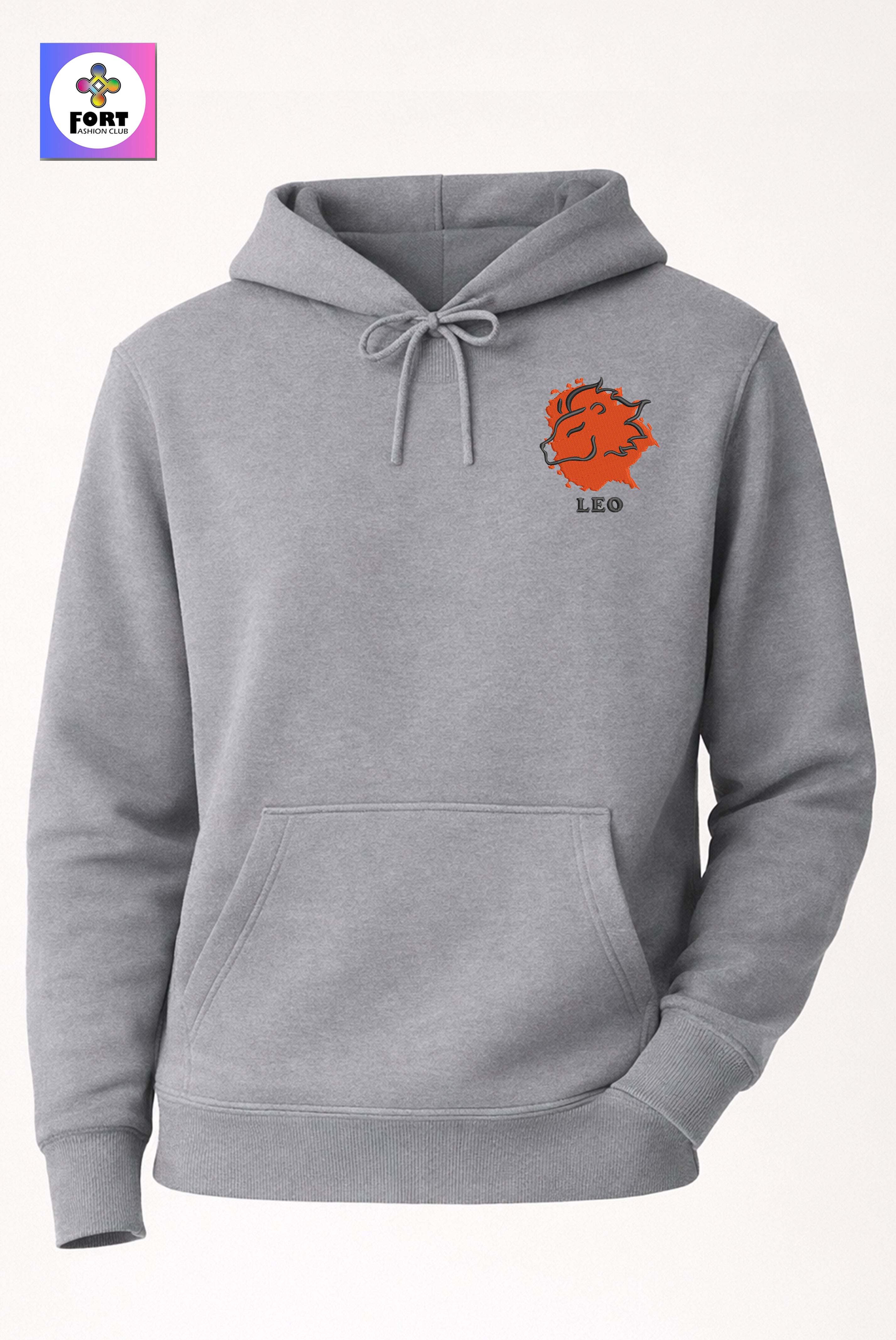 Crazy Embroidery Unisex Hoodie – Leo