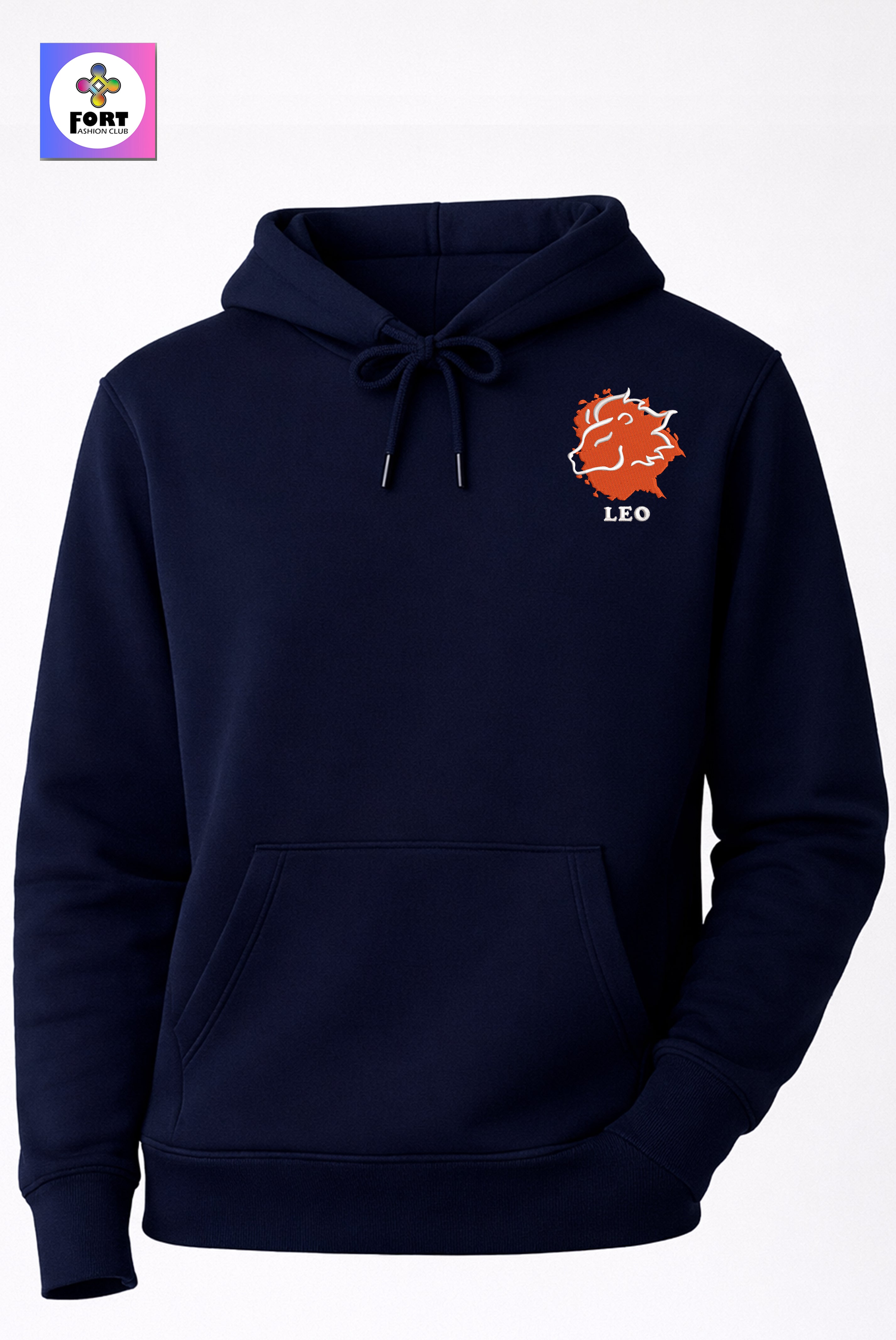 Crazy Embroidery Unisex Hoodie – Leo