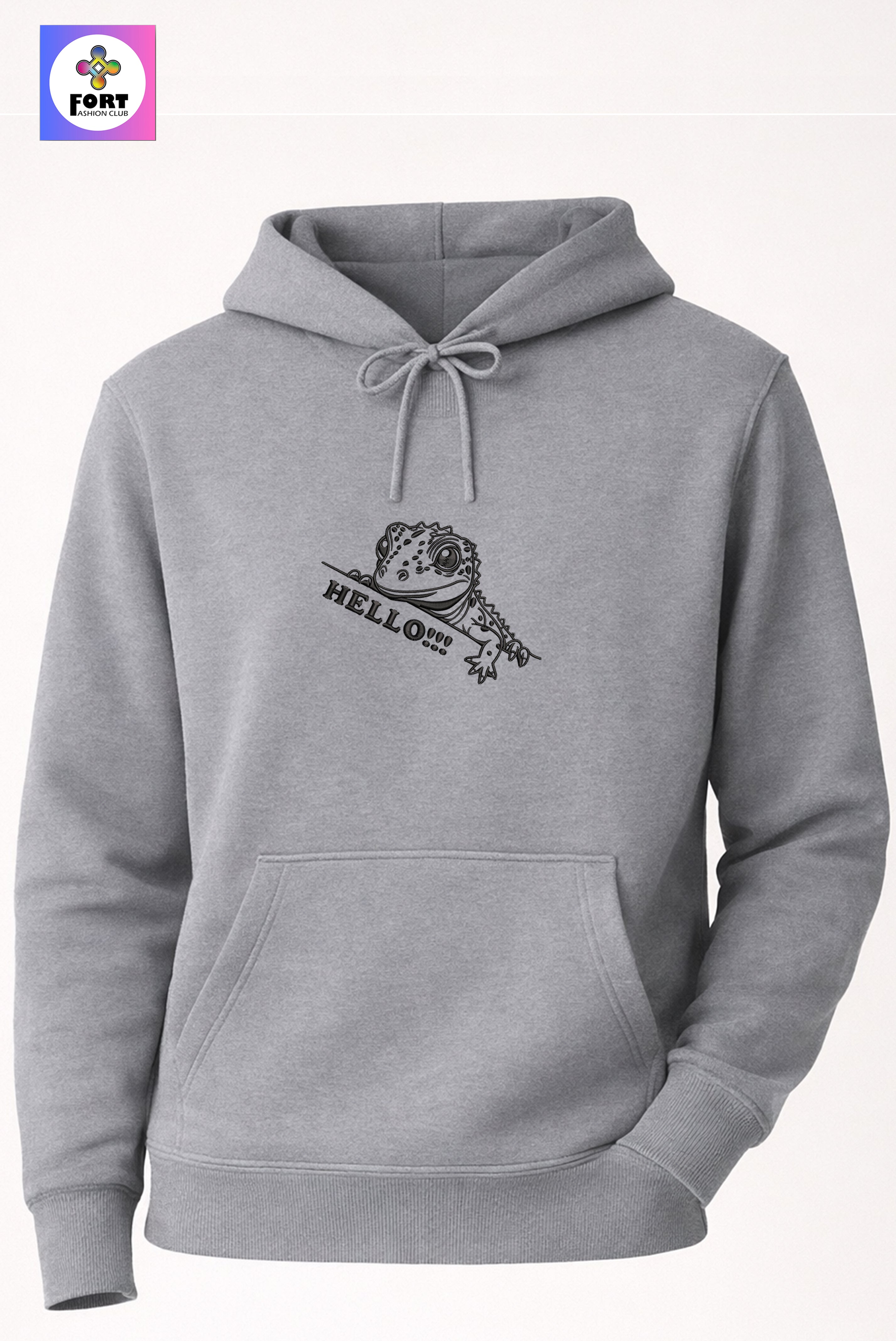 Crazy Embroidery Unisex Hoodie – Lezard