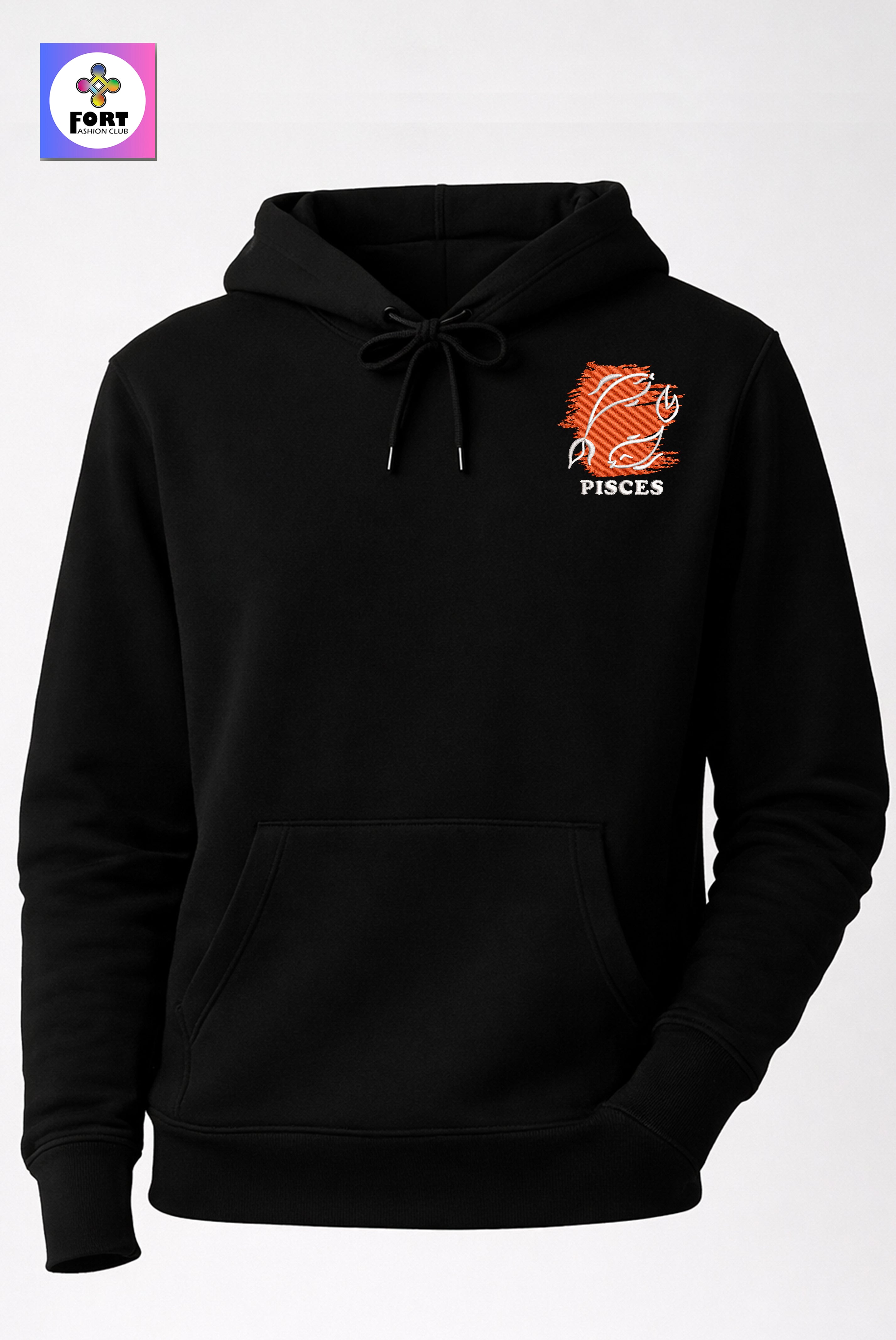 Crazy Embroidery Unisex Hoodie – Pisces