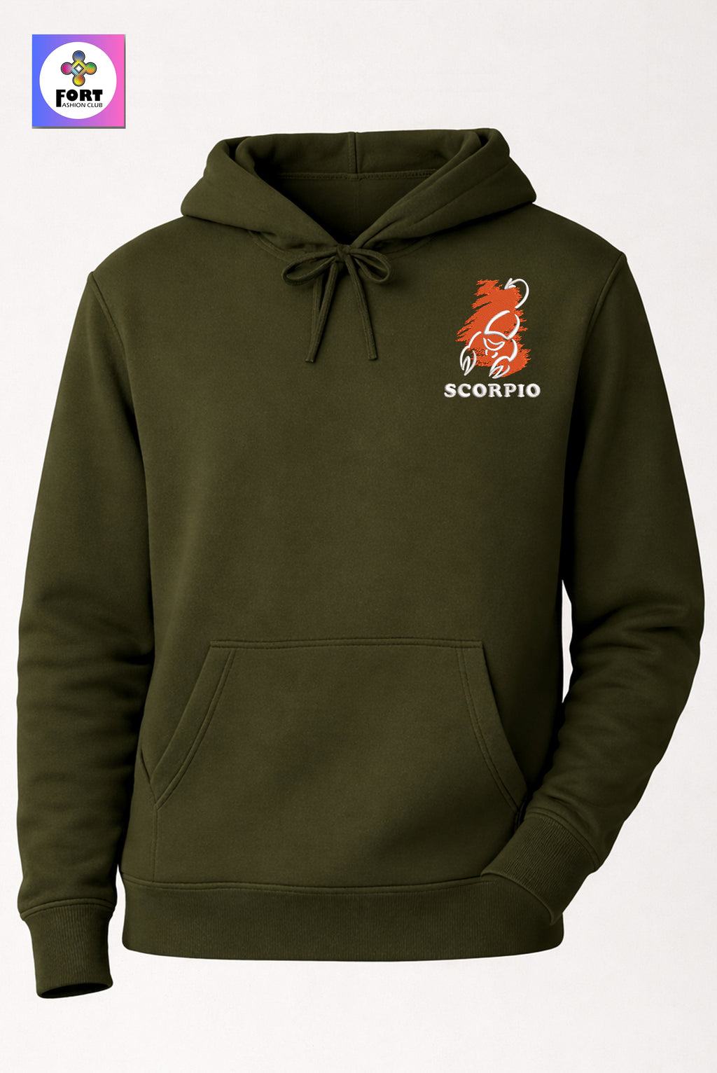 Crazy Embroidery Unisex Hoodie – Scorpio