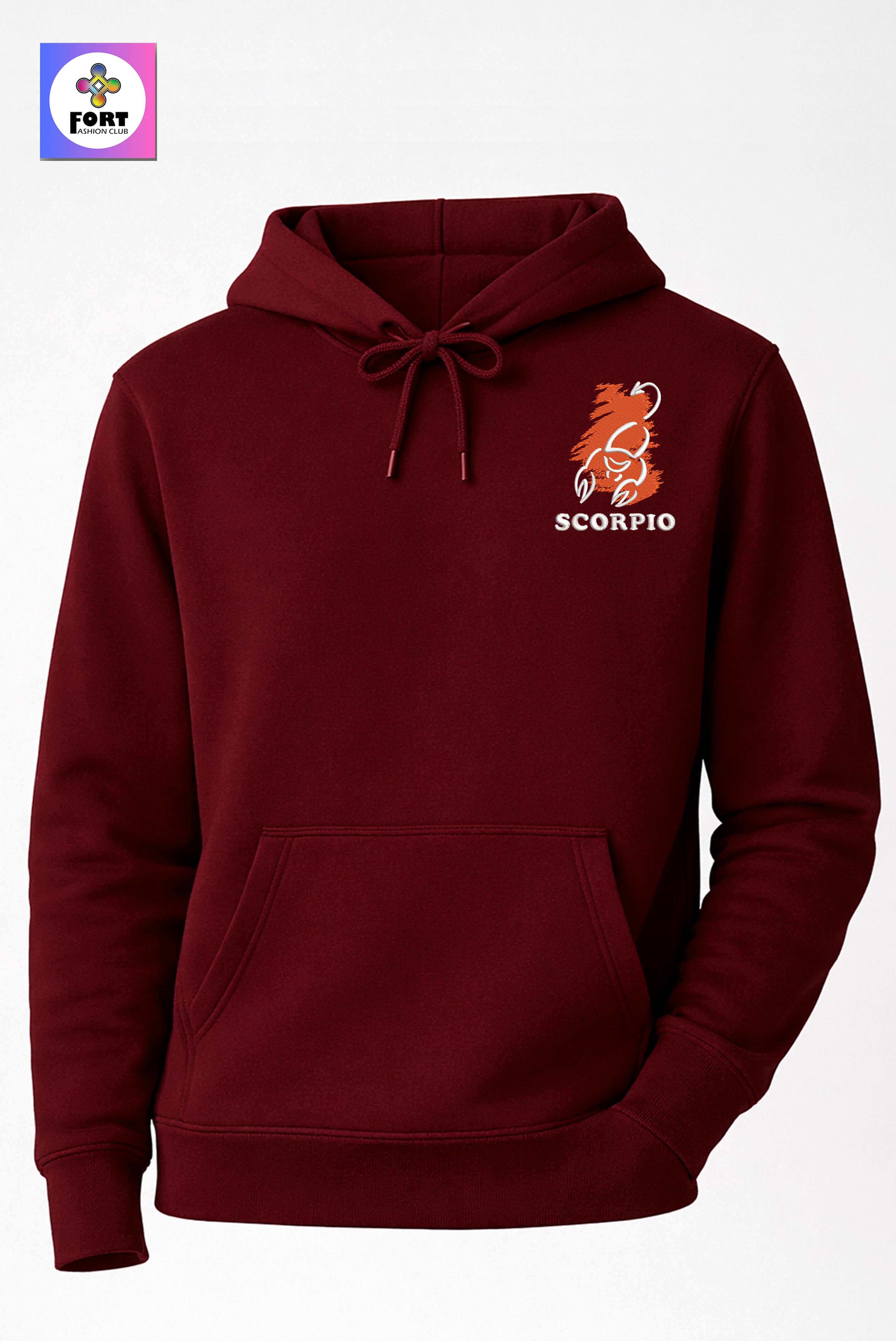 Crazy Embroidery Unisex Hoodie – Scorpio