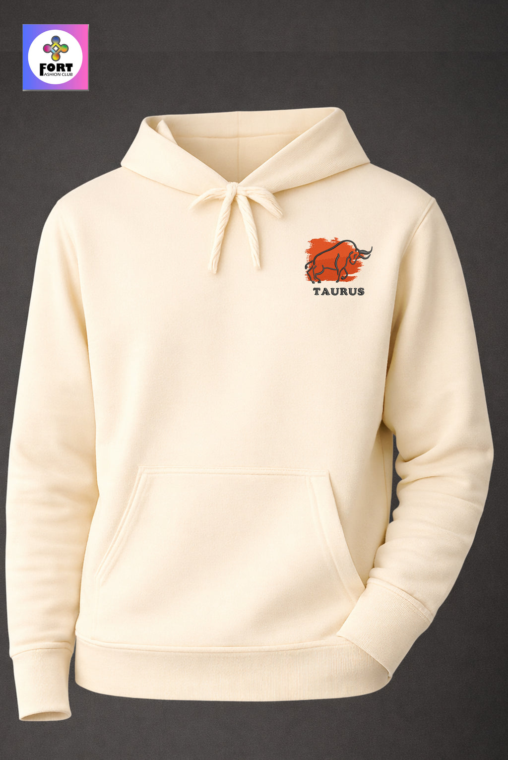 Crazy Embroidery Unisex Hoodie – Taurus
