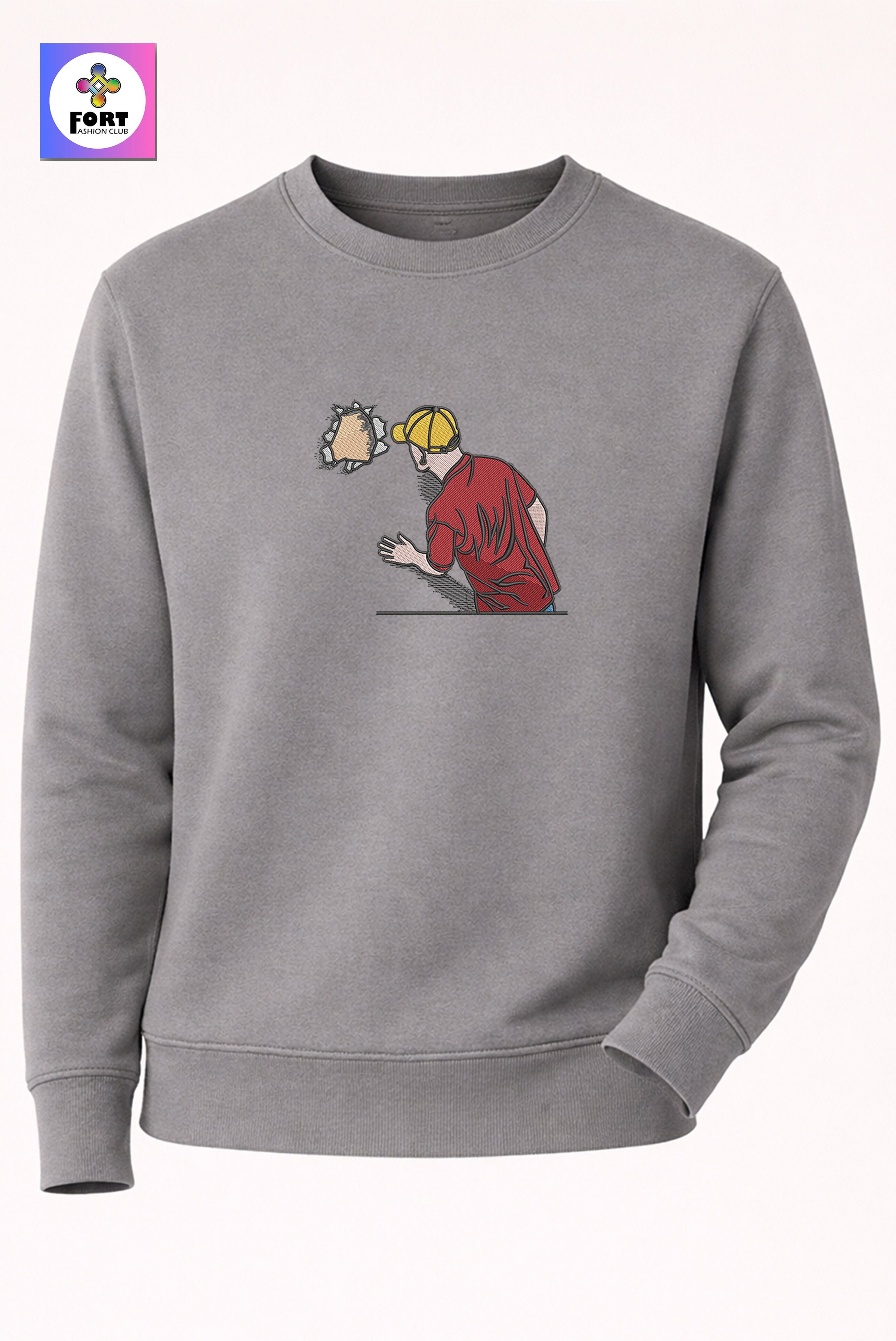Crazy Embroidery Unisex Sweatshirt Creative