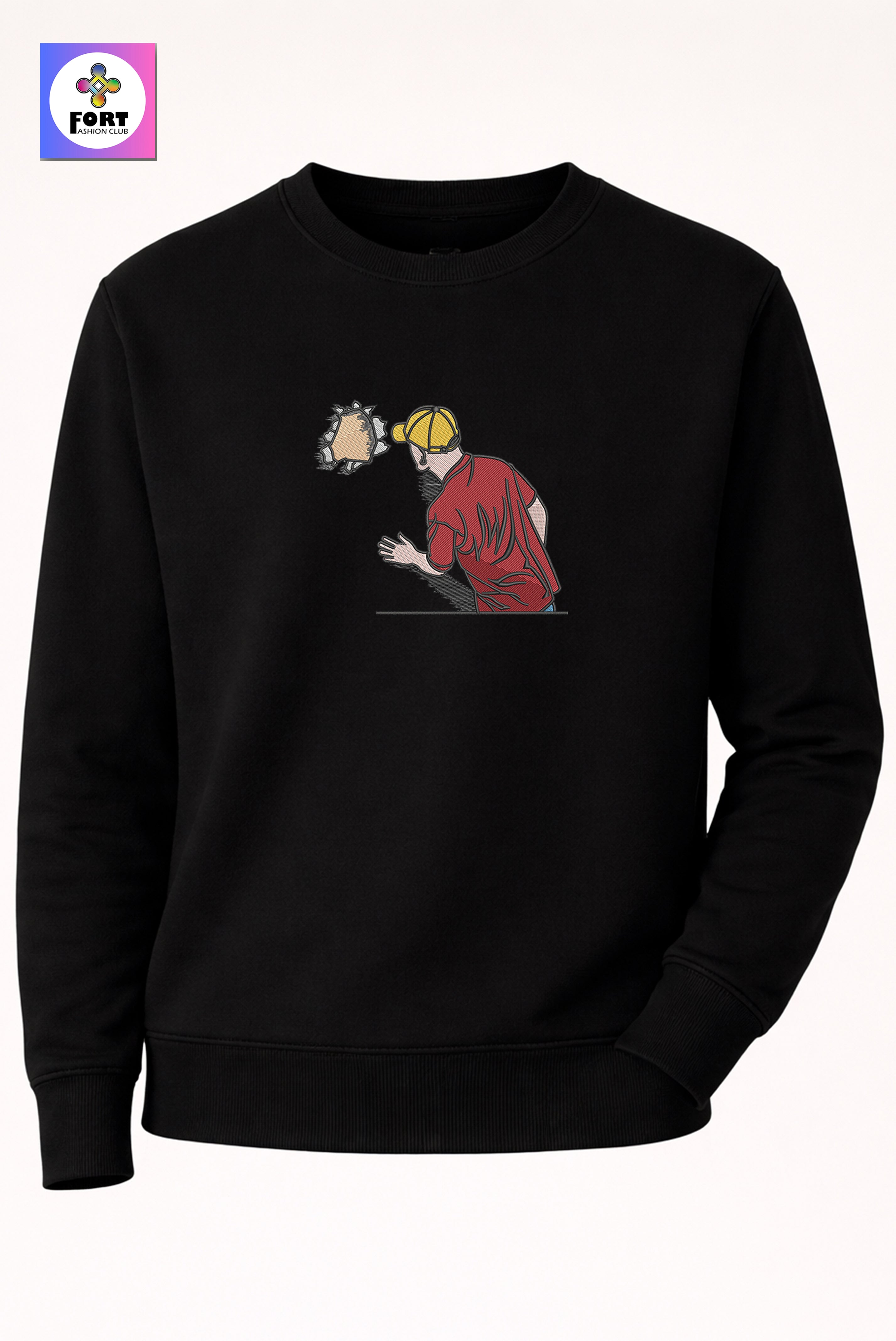 Crazy Embroidery Unisex Sweatshirt Creative