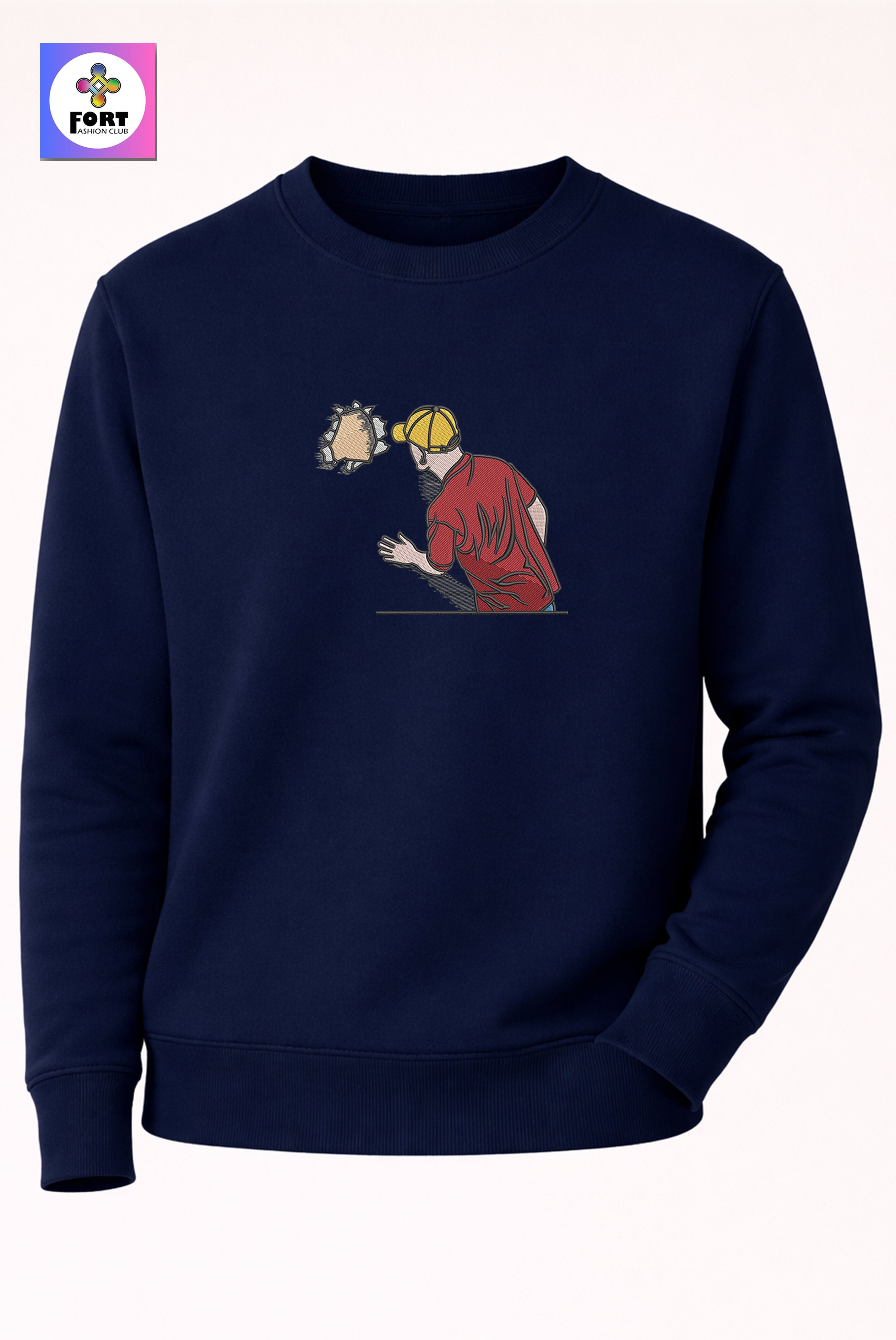 Crazy Embroidery Unisex Sweatshirt Creative