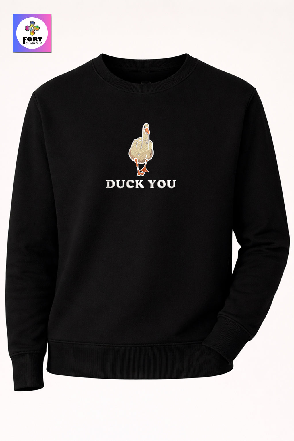 Crazy Embroidery Unisex Sweatshirt – Duck