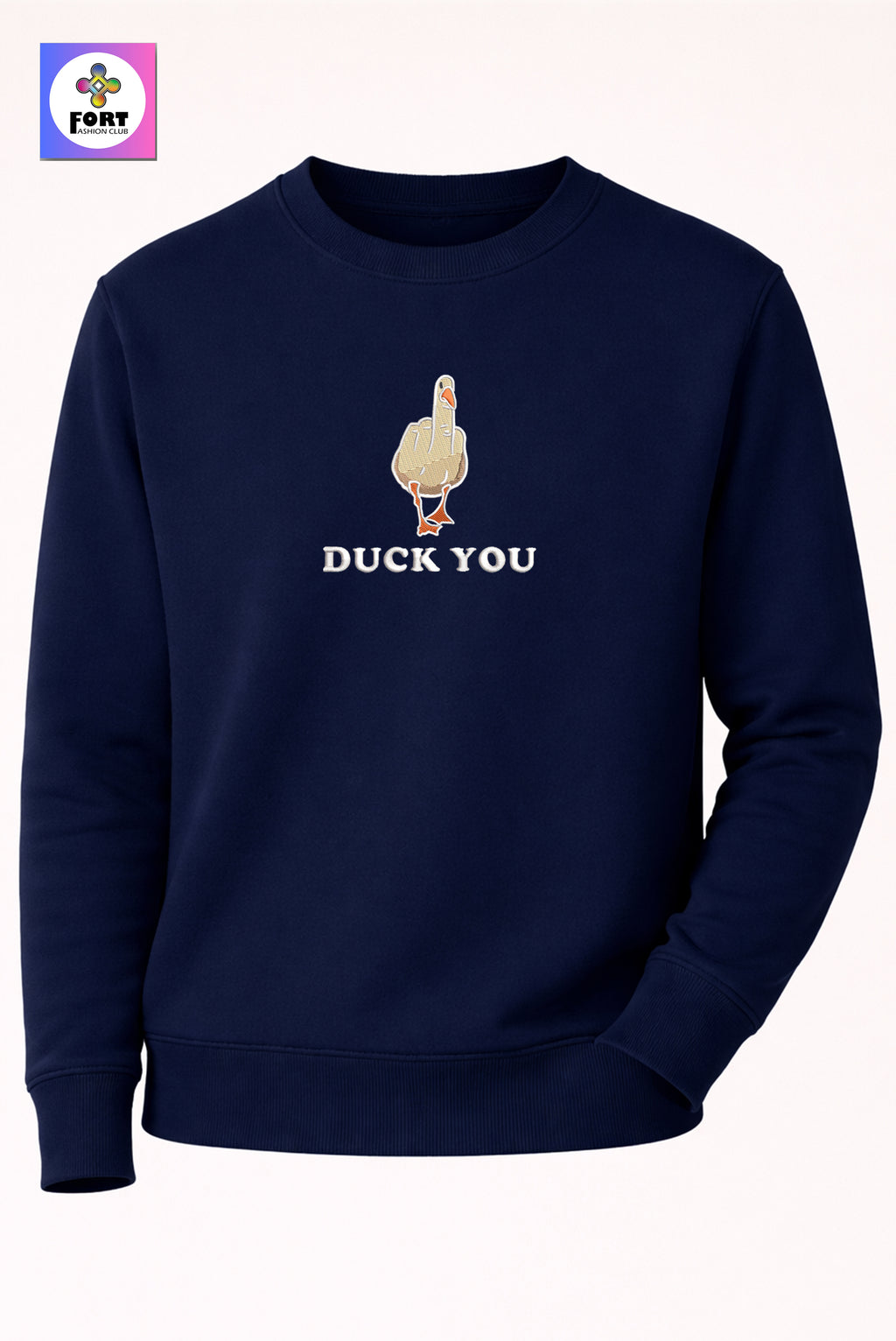 Crazy Embroidery Unisex Sweatshirt – Duck