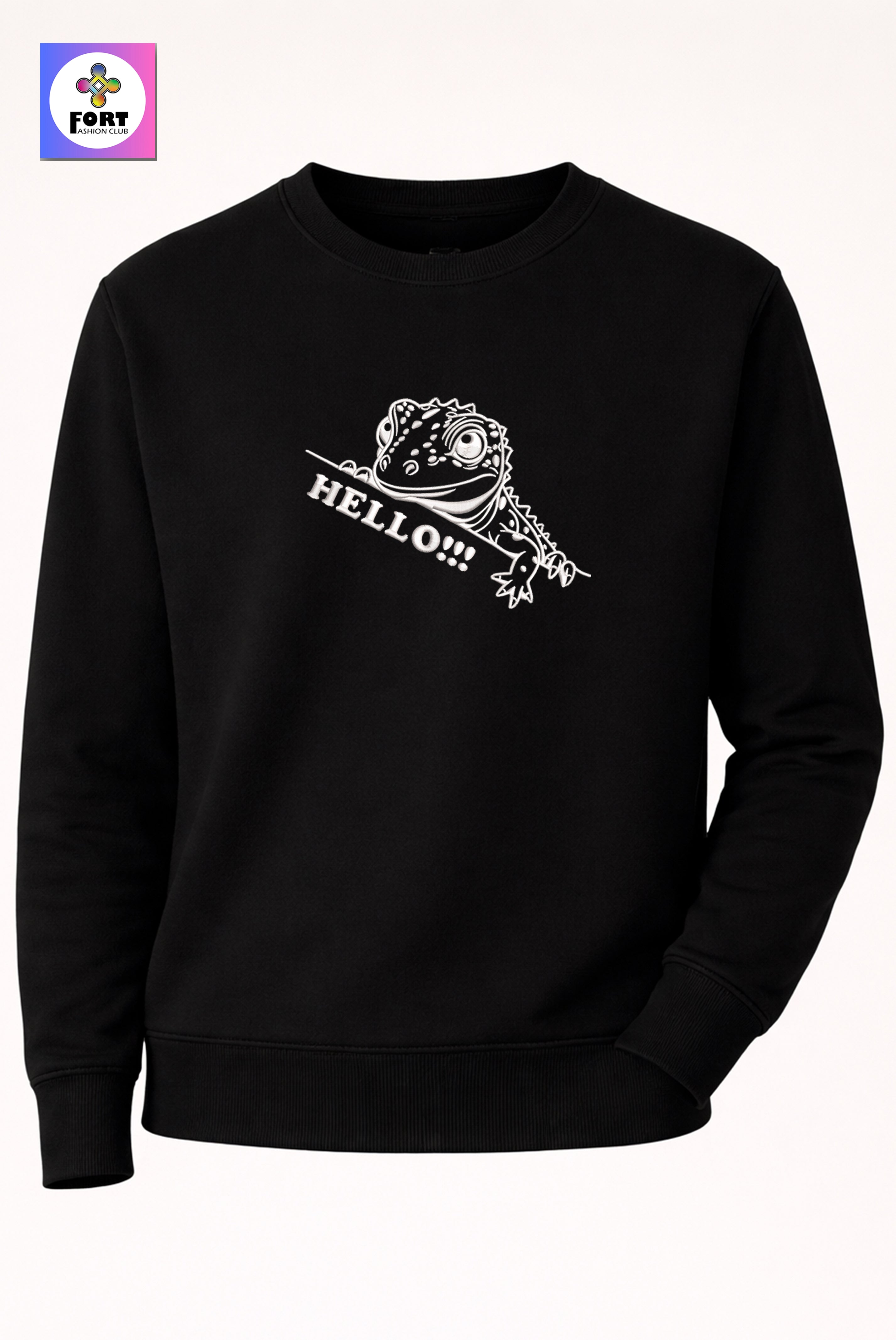 Crazy Embroidery Unisex Sweatshirt – Lezard