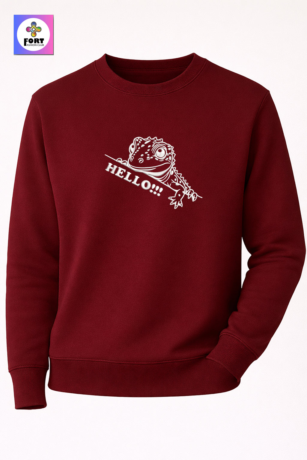 Crazy Embroidery Unisex Sweatshirt – Lezard